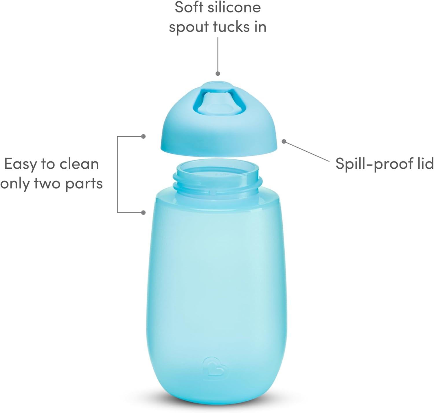 imageMunchkin Simple Clean Toddler Sippy Cups Spill Proof 10 Ounce BluePinkBlueGreen