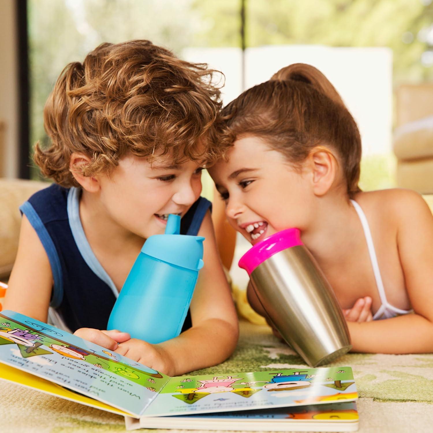 imageMunchkin Simple Clean Toddler Sippy Cups Spill Proof 10 Ounce BluePinkBlueGreen