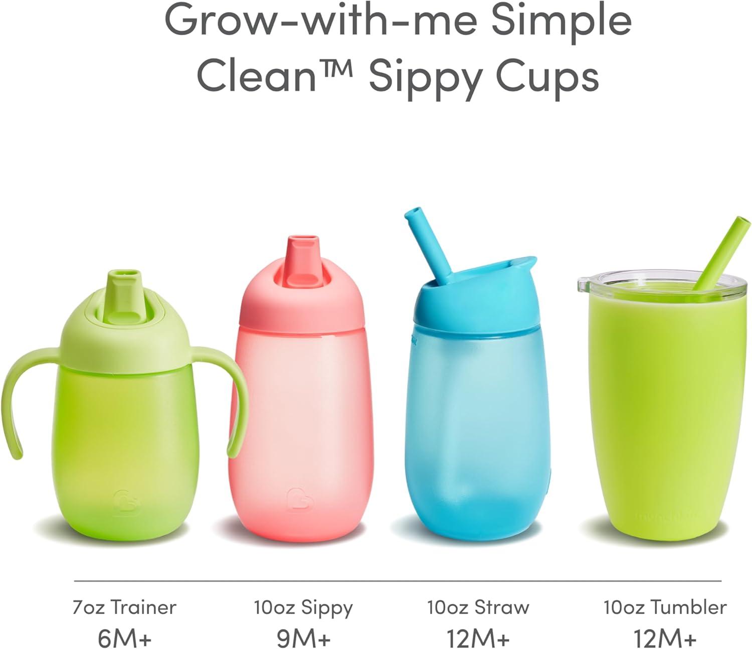 imageMunchkin Simple Clean Toddler Sippy Cups Spill Proof 10 Ounce BluePinkPinkPurple