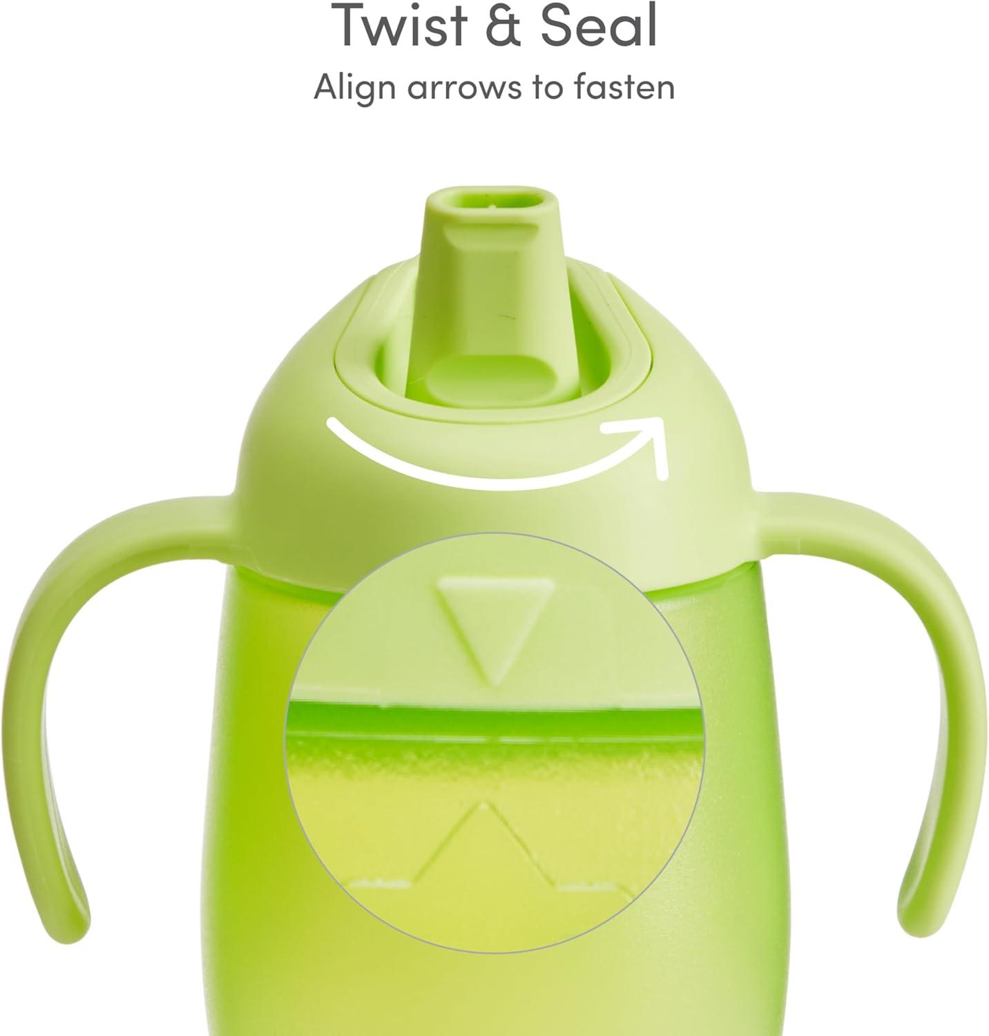 imageMunchkin Simple Clean Trainer Sippy Cup with Handles 6 Months 7 Ounce BlueGreenBlueGreen