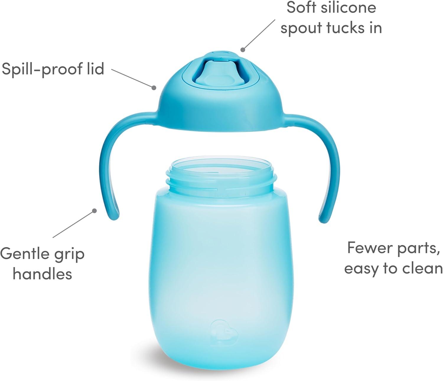 imageMunchkin Simple Clean Trainer Sippy Cup with Handles 6 Months 7 Ounce BlueGreenBlueGreen
