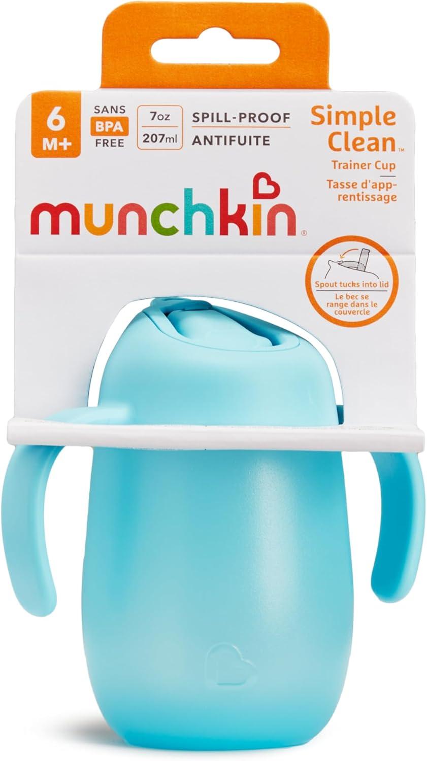imageMunchkin Simple Clean Trainer Sippy Cup with Handles 6 Months 7 Ounce BlueGreenBluePink