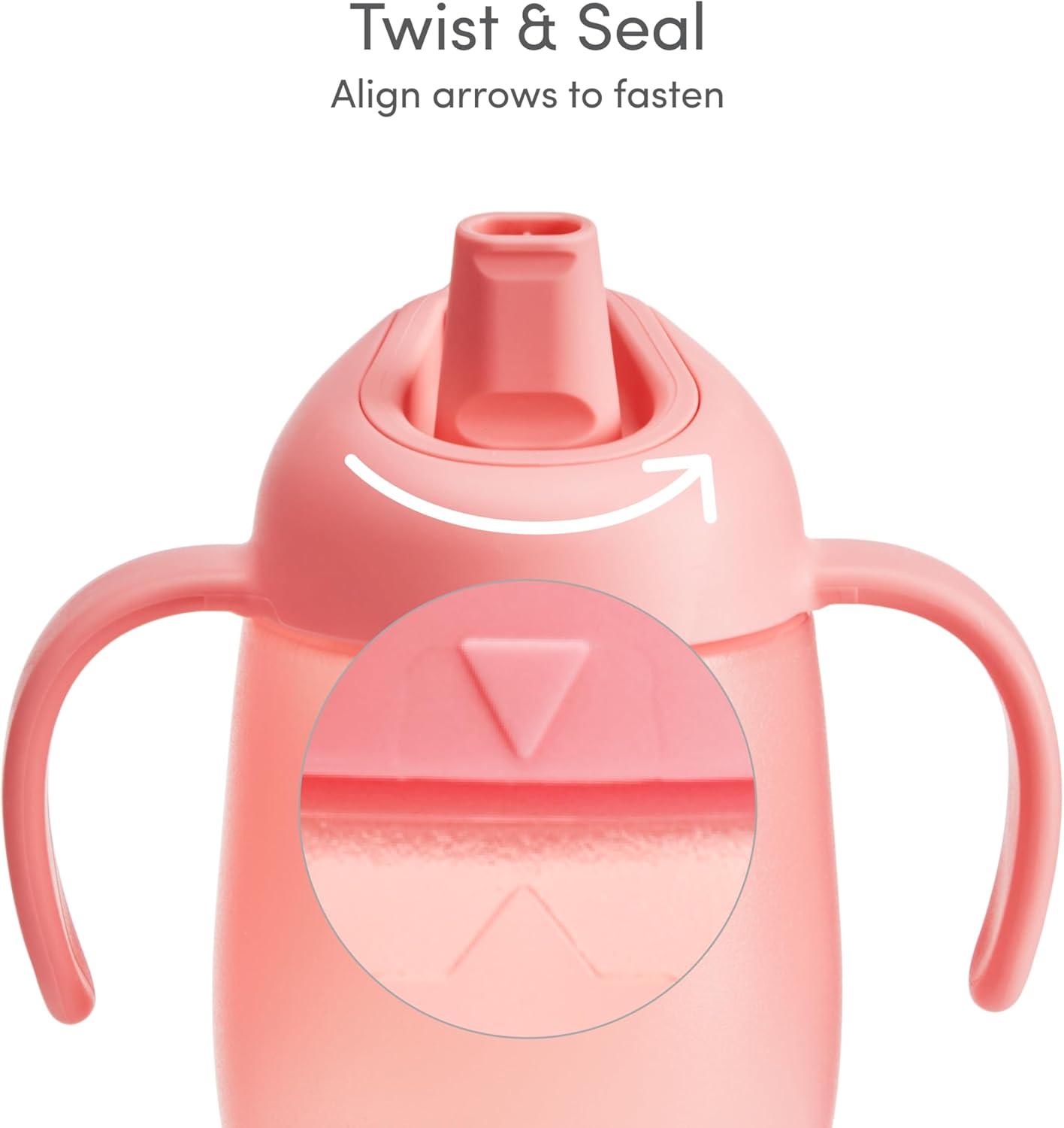 imageMunchkin Simple Clean Trainer Sippy Cup with Handles 6 Months 7 Ounce BlueGreenBluePink