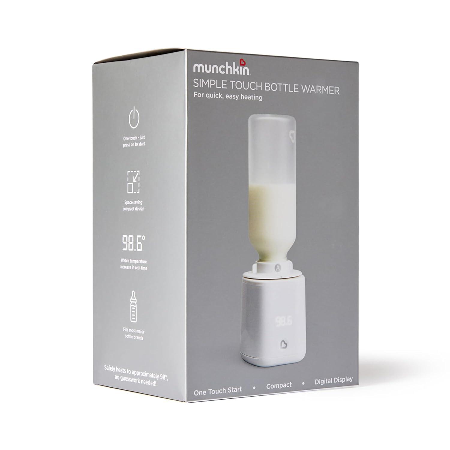imageMunchkin Simple Touch Baby Bottle Warmer with Digital Temperature Display  Safe Easy Heating System to 986F Compatible with Most Bottle Brands Plugin