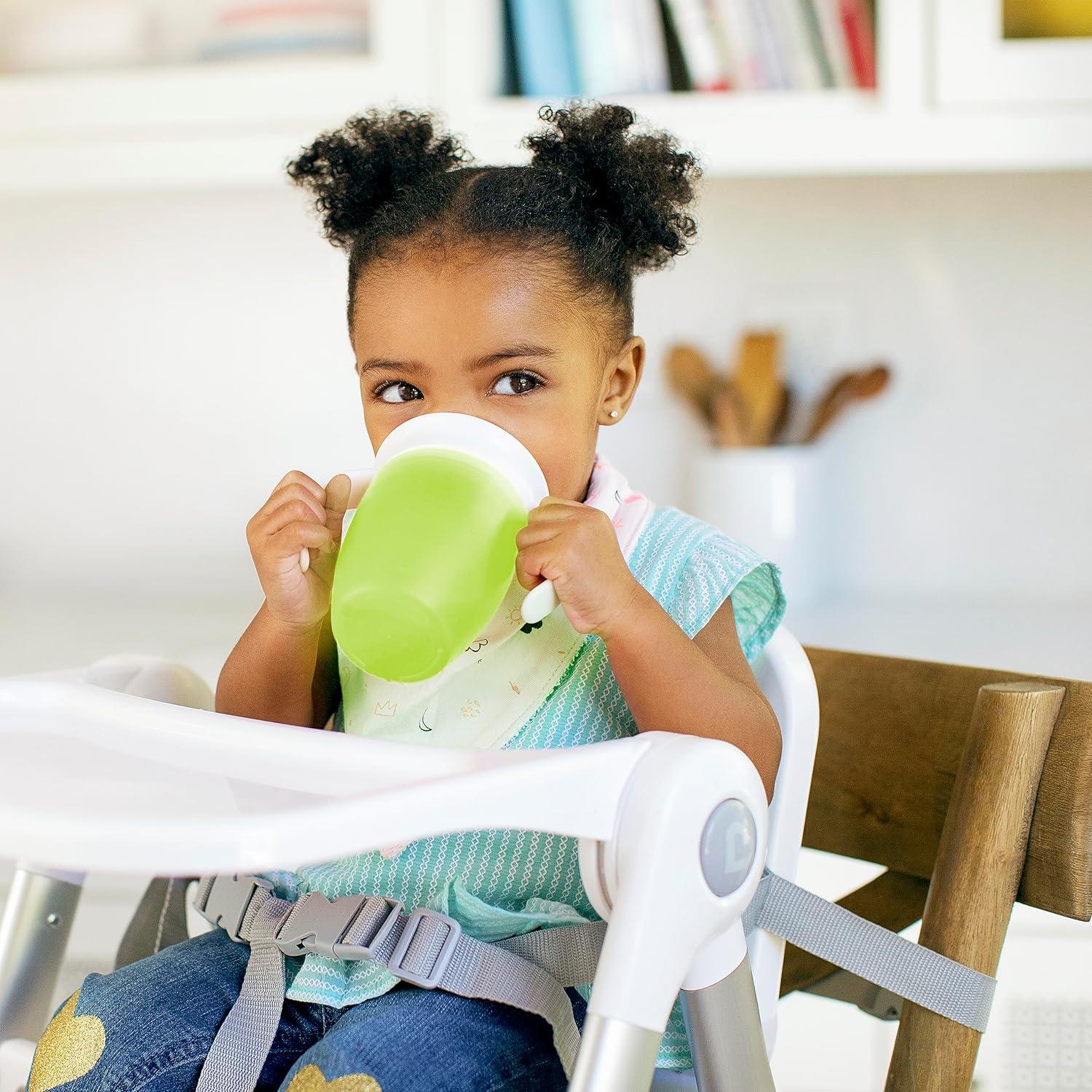 imageMunchkin Sippy Cup for 6 Month Old and Up Spill Proof Miracle 360 Toddler Cups with Transition Handles and Lids 7 Ounce 8 Pack BlueGreenPinkPurple