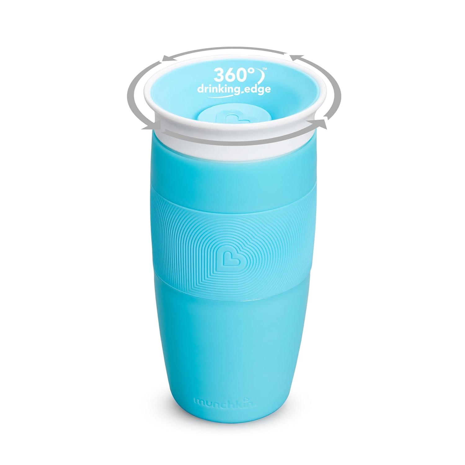 imageMunchkin Sippy Cup for Toddlers Miracle 360 Cup 14 Ounce GreenBlue