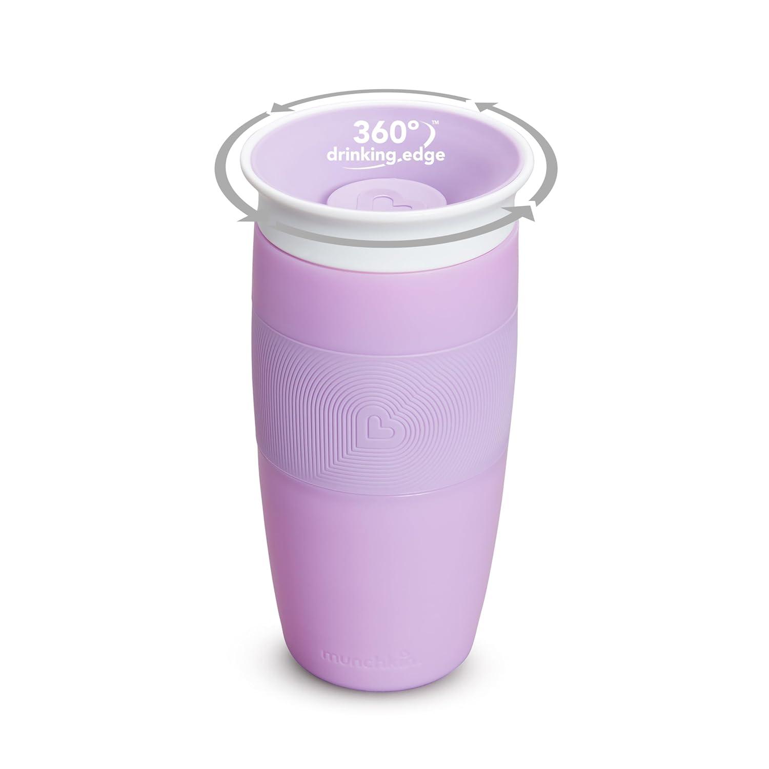 imageMunchkin Sippy Cup for Toddlers Miracle 360 Cup 14 Ounce GreenBluePurple