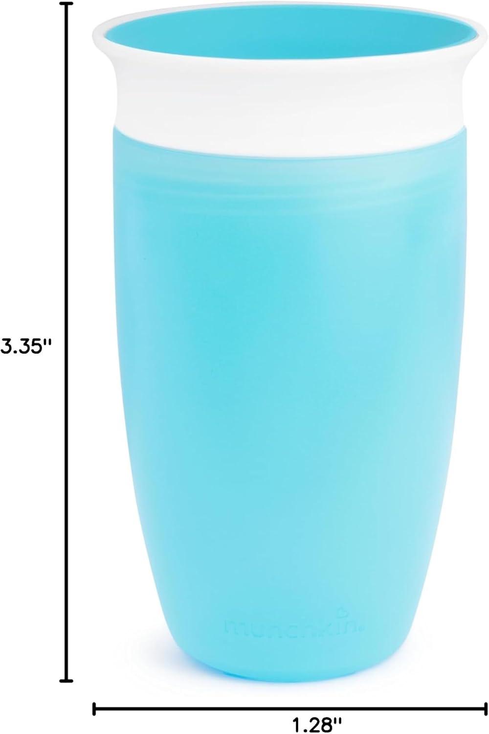 imageMunchkin Sippy Cups for Toddlers 13 Spill Proof Miracle 360 Cup 10 Ounce 2 Pack PinkPurpleBlue