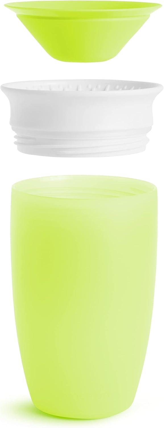 imageMunchkin Sippy Cups for Toddlers 13 Spill Proof Miracle 360 Cup 10 Ounce 2 Pack PinkPurpleBlueGreen