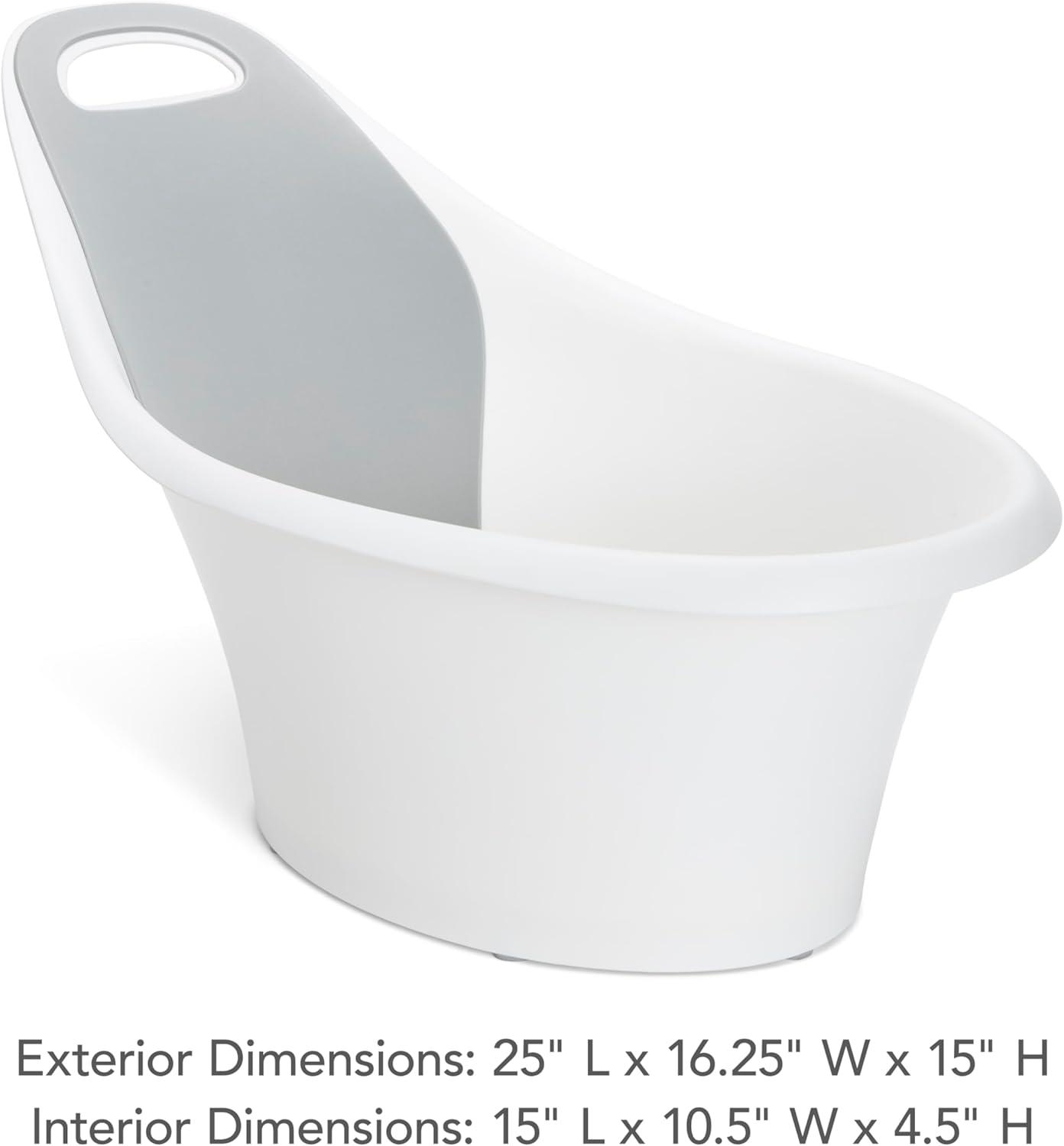 imageMunchkin Sit ampamp Soak Baby Bath Tub 012 Months White 25 x 1625 x 15 InchCompact