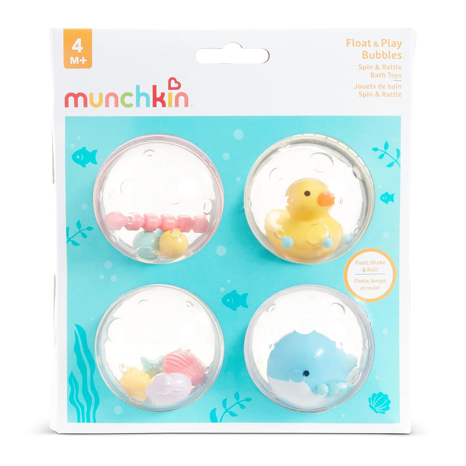 imageMunchkin Sit and Soak Baby Bath Tub with 4pk Float and Play Bubbles Bath Toy