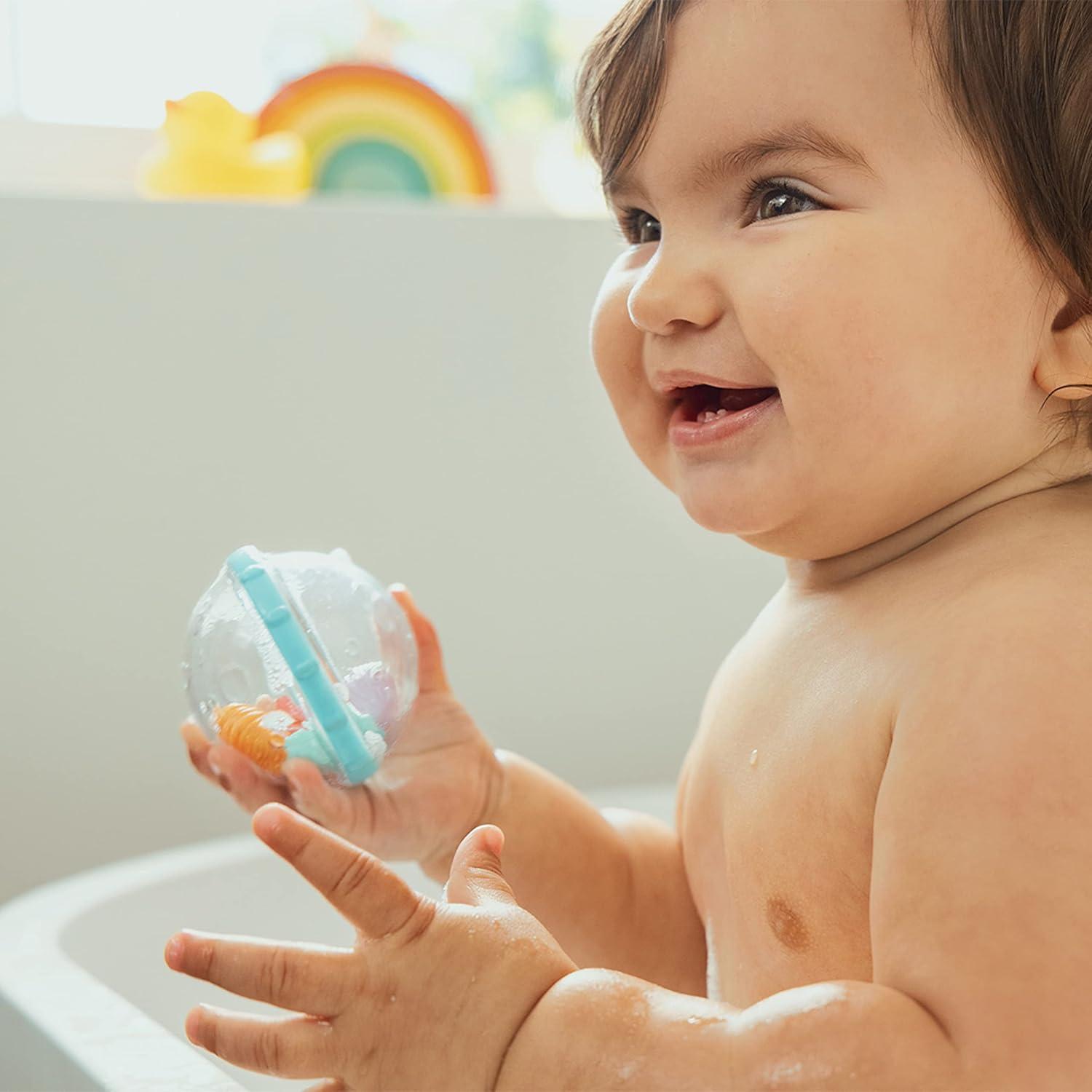imageMunchkin Sit and Soak Baby Bath Tub with 4pk Float and Play Bubbles Bath Toy