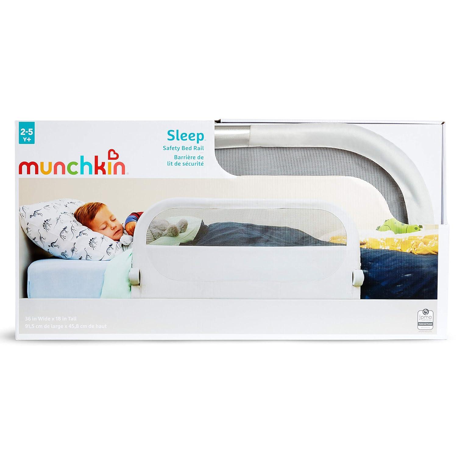 imageMunchkin Sleep Toddler Bed Rail Fits Twin Full and Queen Size Mattresses GreyGrey