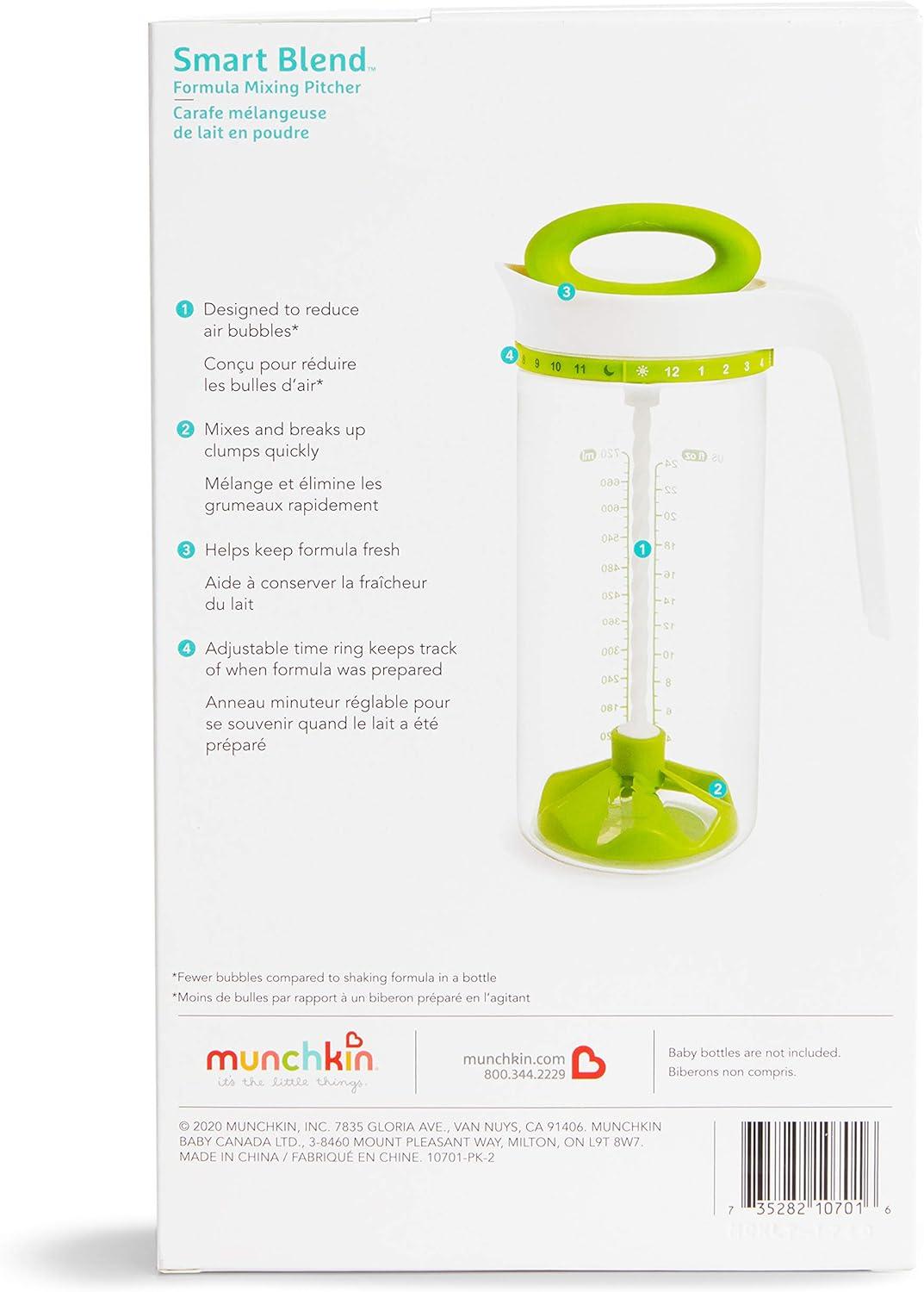 imageMunchkin Smart Blend Formula Mixing and Breast Milk Storage Pitcher 24 Ounce GreenPitcher