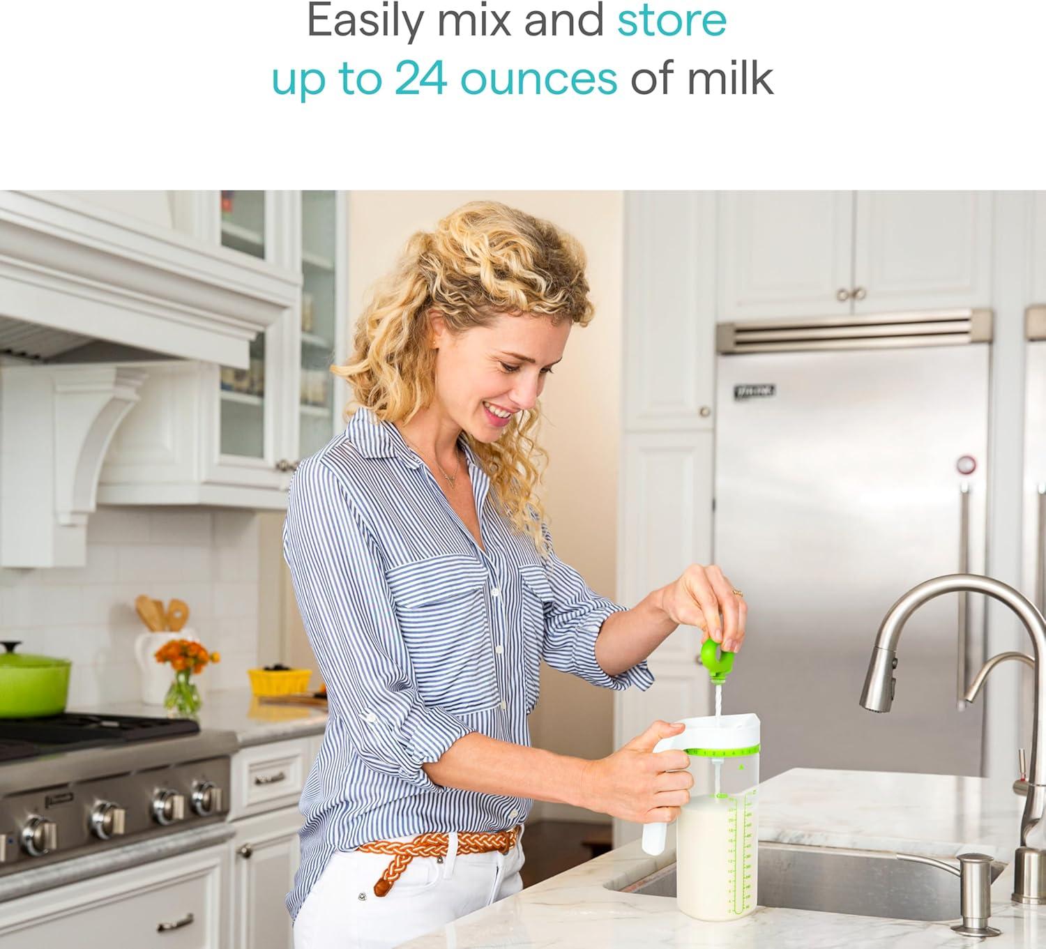 imageMunchkin Smart Blend Formula Mixing and Breast Milk Storage Pitcher 24 Ounce GreenPitcher