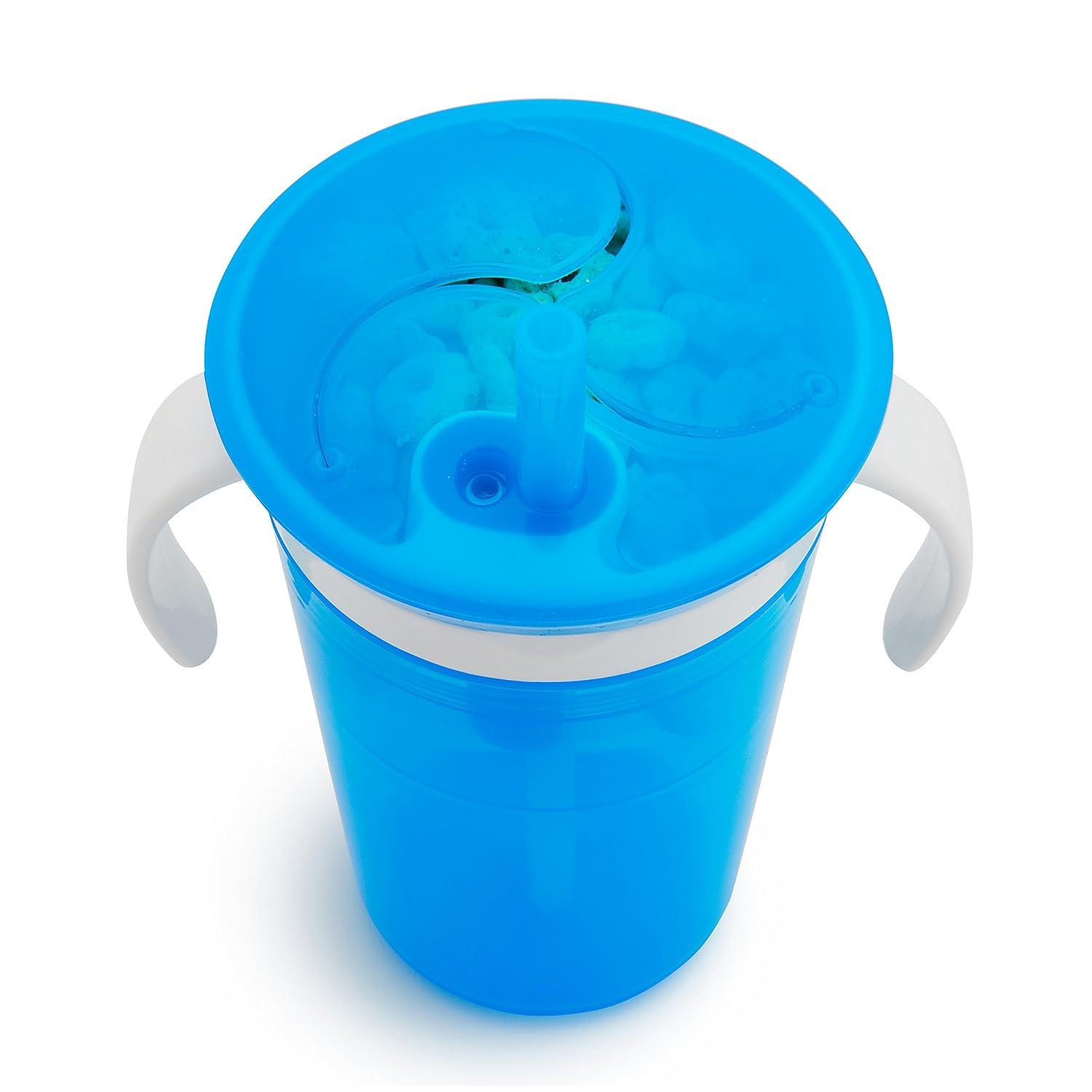 imageMunchkin SnackCatch ampamp Sip 2in1 Snack Catcher and 2 Piece SpillProof Cup Blue