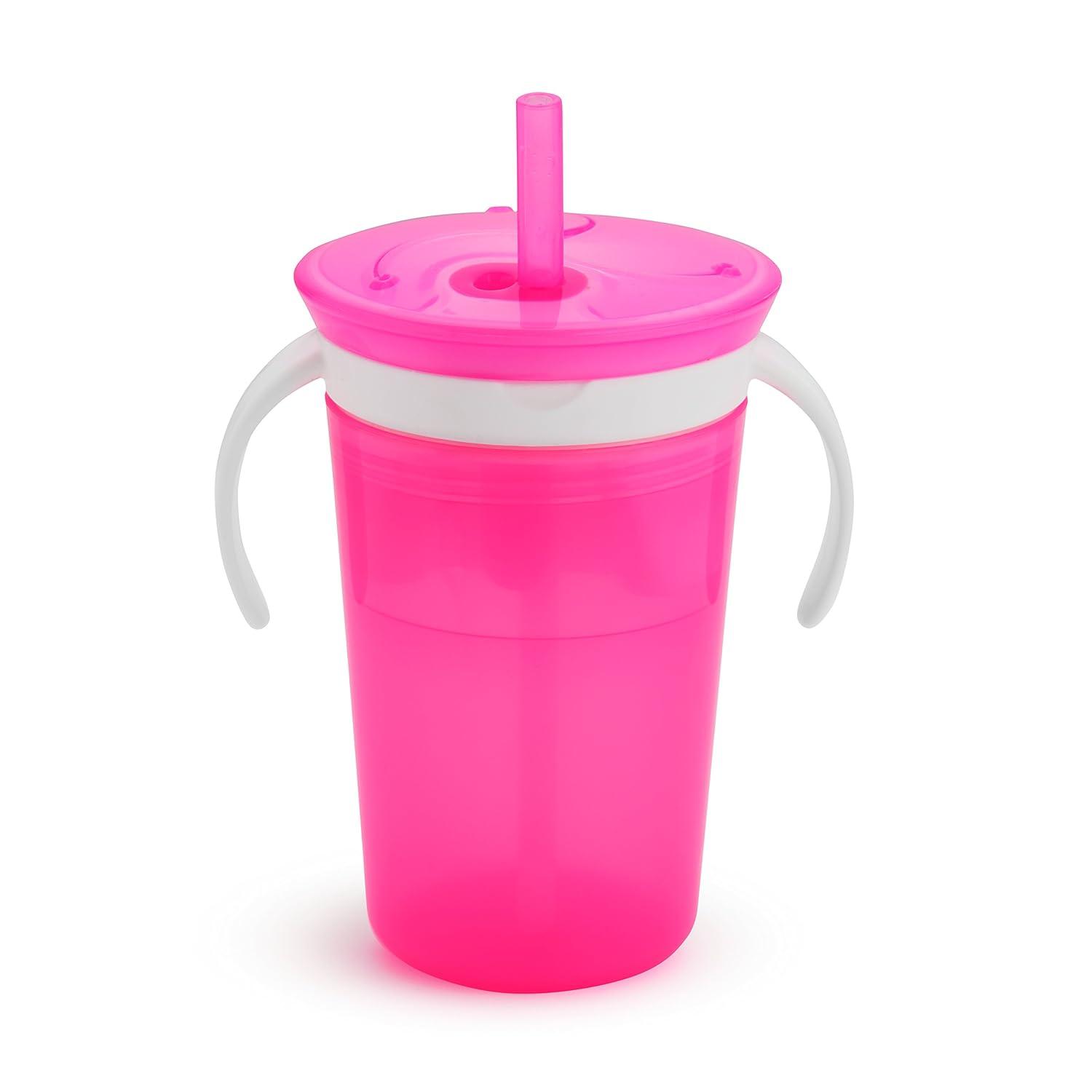 imageMunchkin SnackCatch ampamp Sip 2in1 Snack Catcher and 2 Piece SpillProof Cup Pink