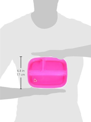 imageMunchkin Splash 4 Piece Toddler Divided Plate and Bowl Dining Set PinkPurple4 Piece Set