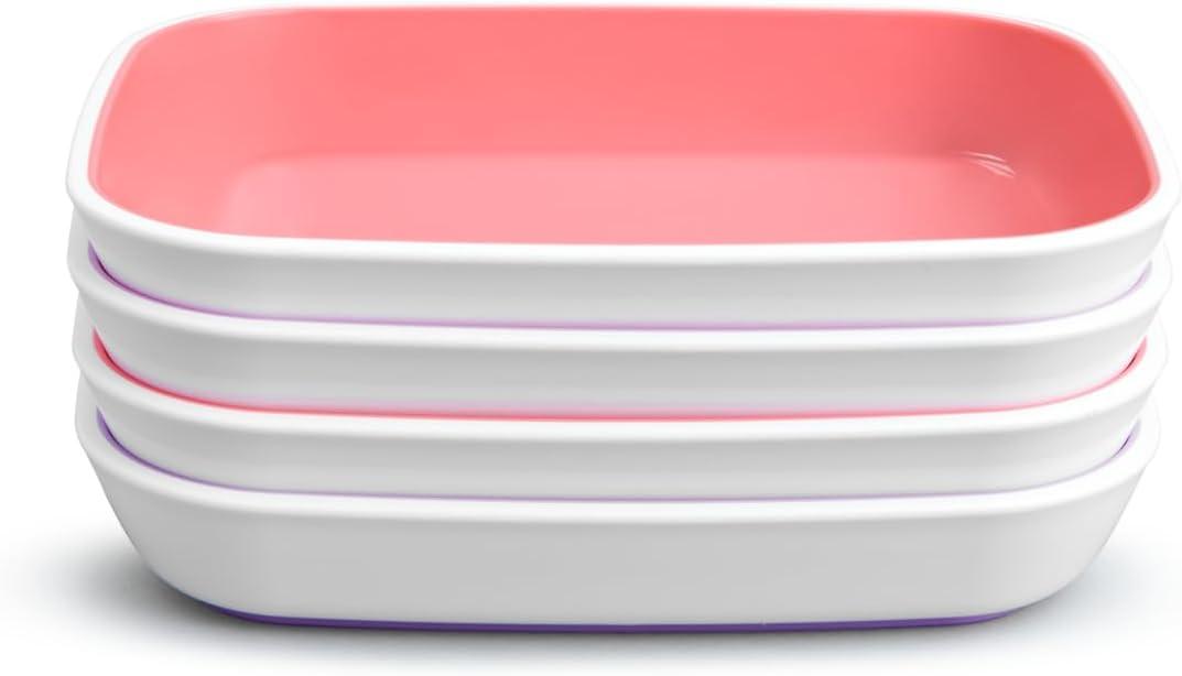 imageMunchkin Splash 4 Piece Toddler Plates BlueGreen4 Pack