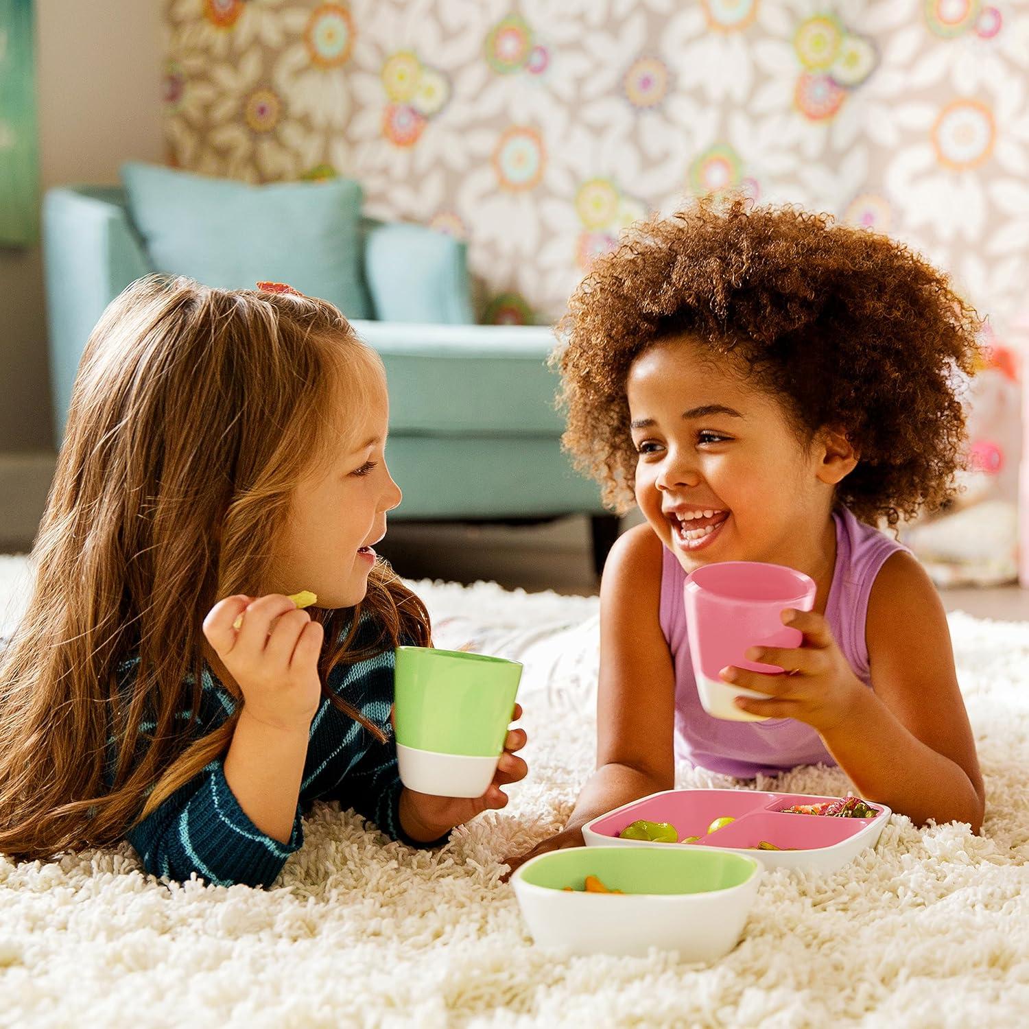 imageMunchkin Splash Open Toddler Cups with Training Lids 7 Ounce Multicolored 4 PackBlueGreenPinkPurple