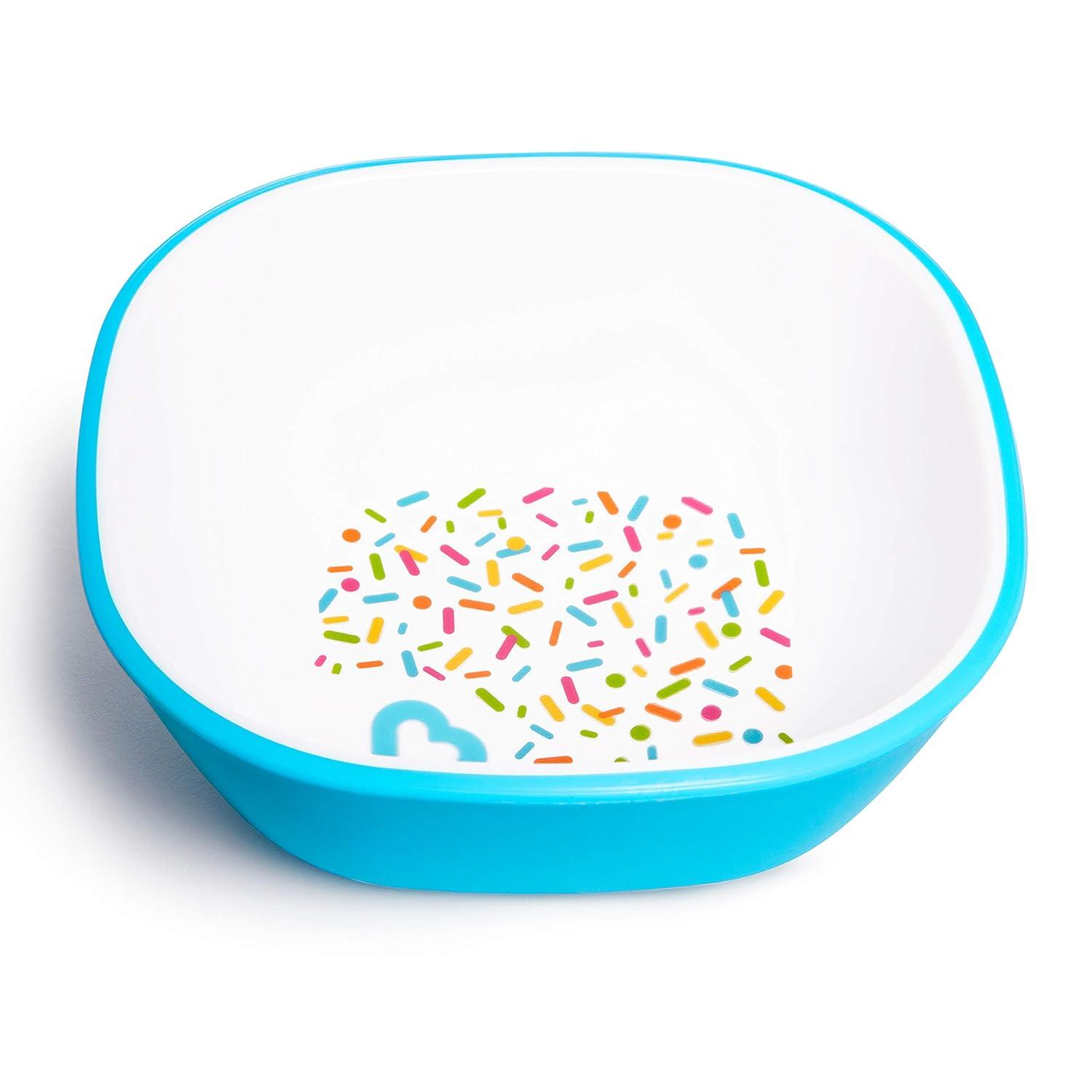 imageMunchkin Splash Toddler Feeding Supplies Set Includes Divided Plate Bowl and Open Cup Blue SprinklesBlue