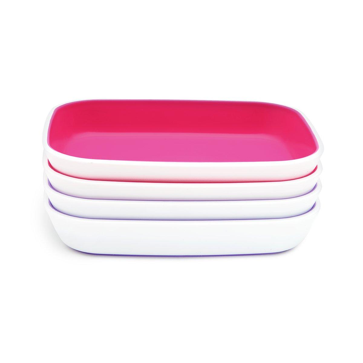 imageMunchkin Splash Toddler Plates and Utensils 10pc Set PinkPurple