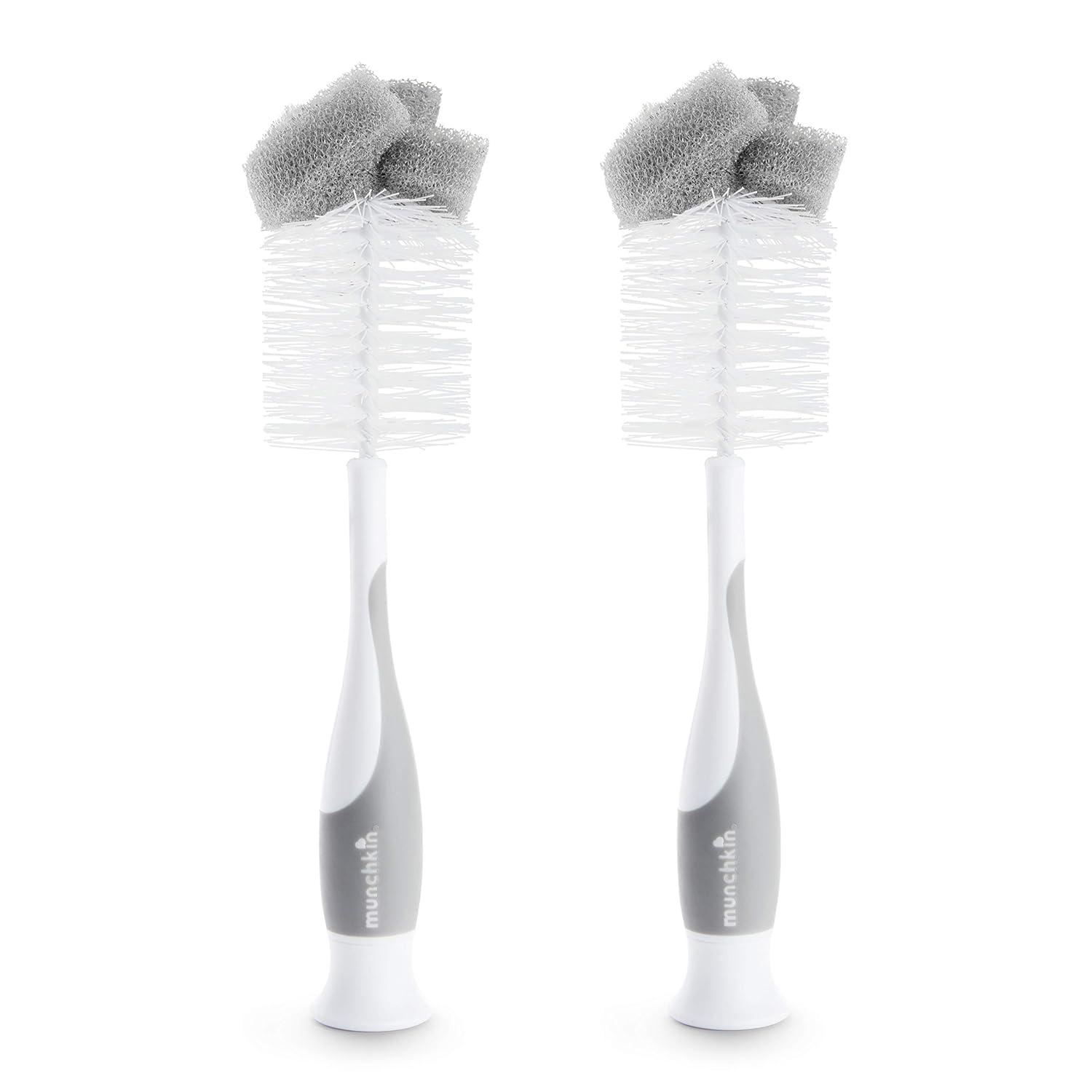 imageMunchkin Sponge Bottle Brush Grey 2 Count Pack of 1Bottle Brush  Grey