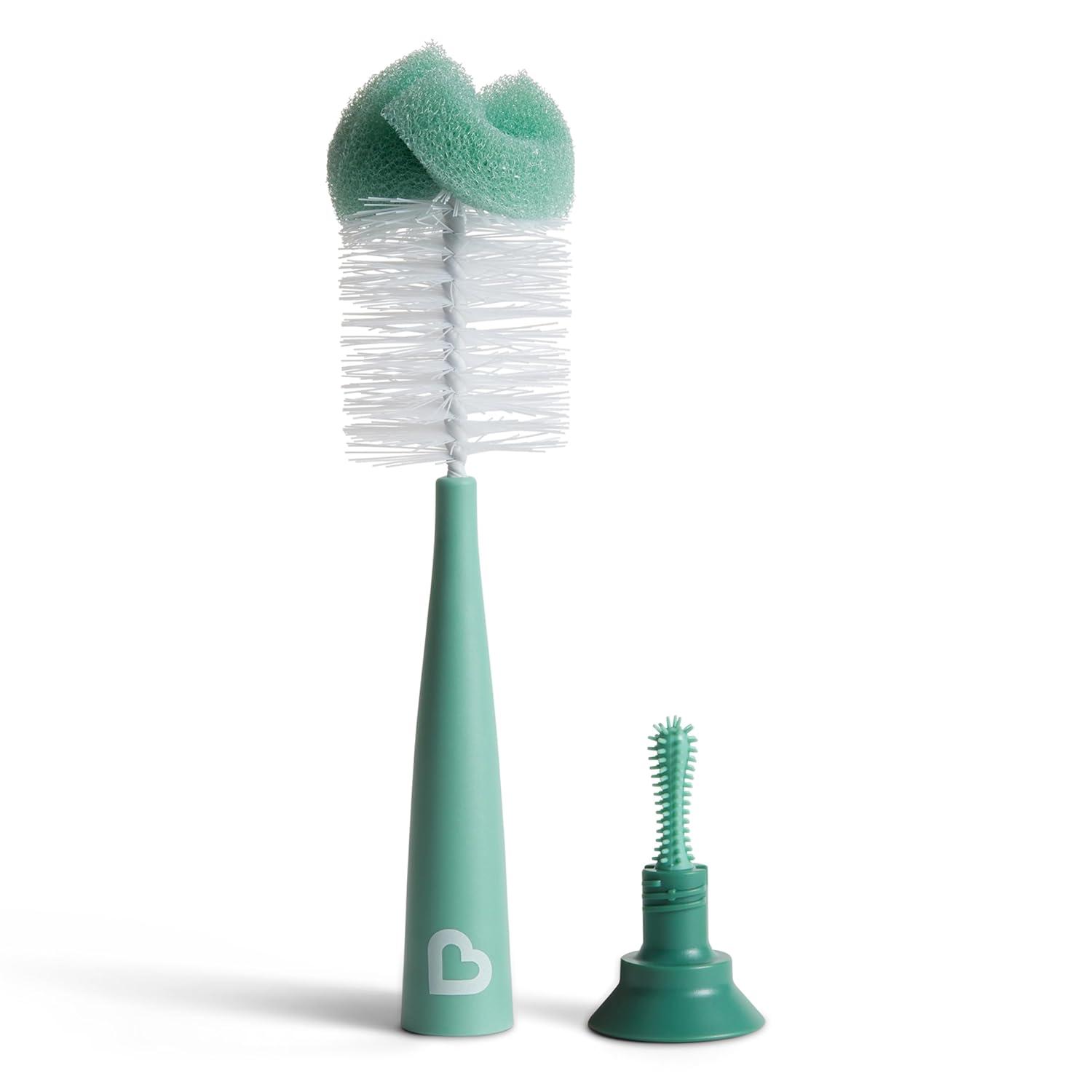 imageMunchkin Sponge Bottle Brush Grey 2 Count Pack of 1Modern Bottle Brush  Sage