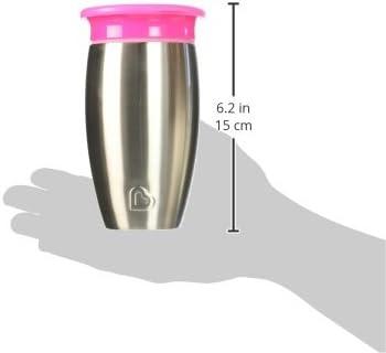 imageMunchkin Stainless Steel Sippy Cups for Toddlers 13 Spill Proof Miracle 360 Cup Insulated 10 Ounce BluePink
