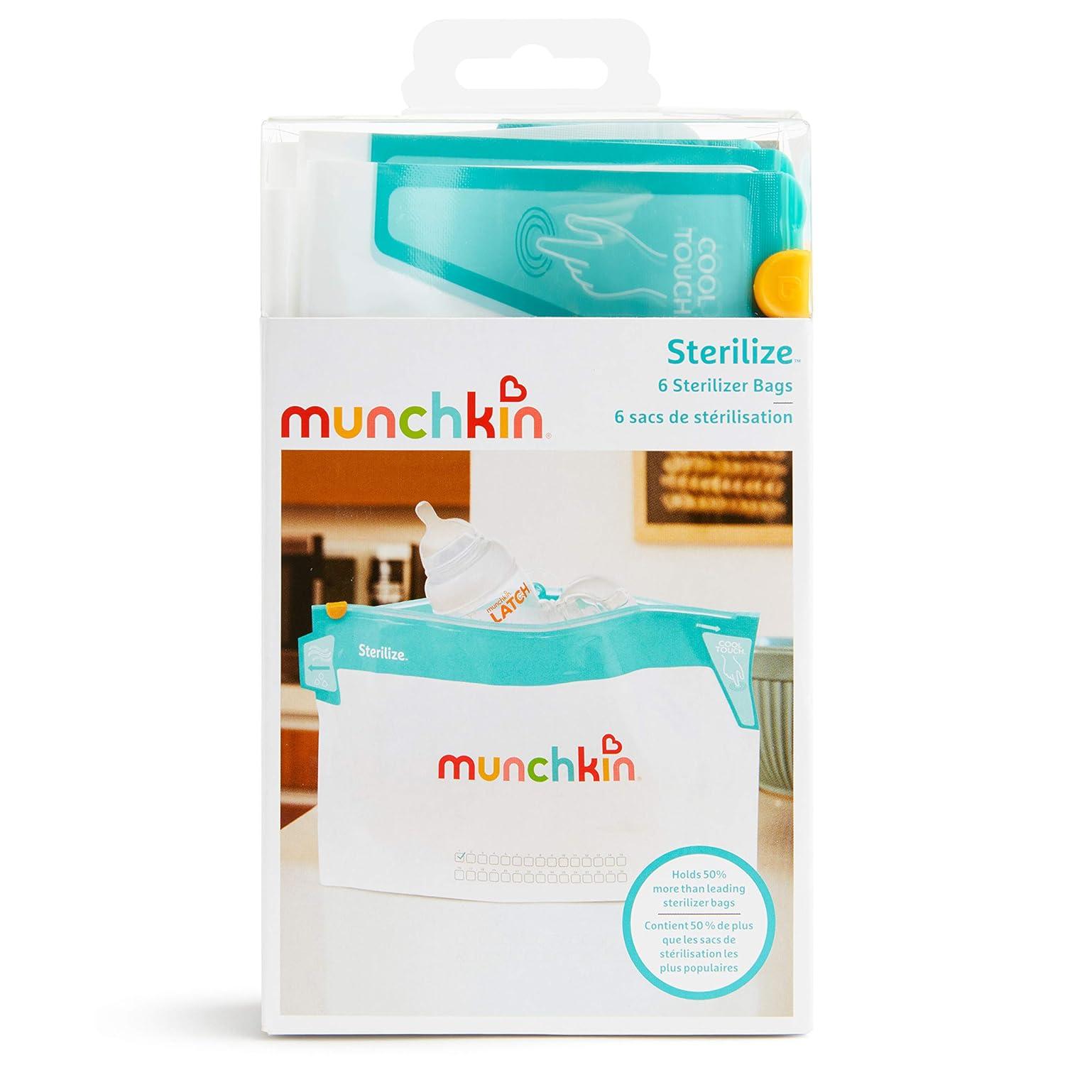 imageMunchkin Sterilize Microwave Bottle Steam Sterilizer Bags 30 Uses per Bag 6 Pack6 Count Pack of 1