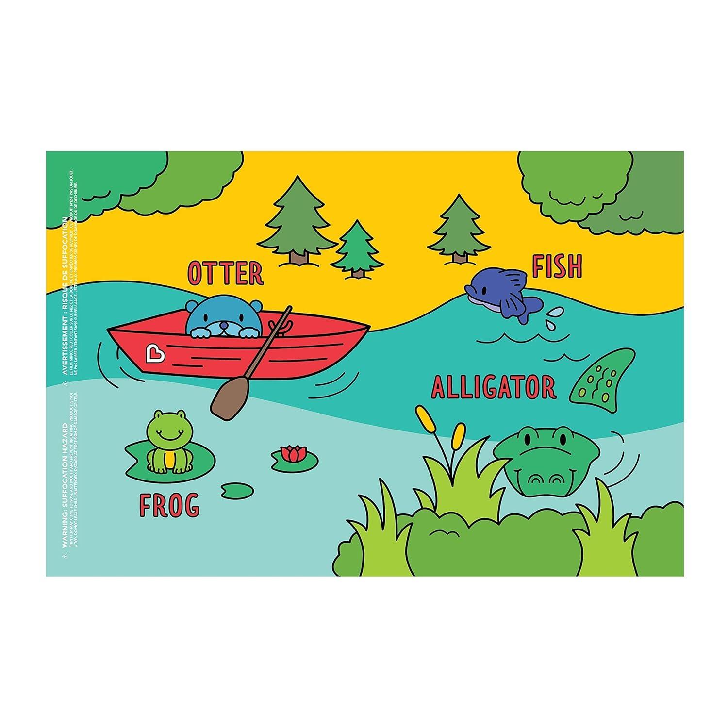 imageMunchkin Story Mat BPA Free Disposable Placemats for Kids 18 Pack 2 Designs