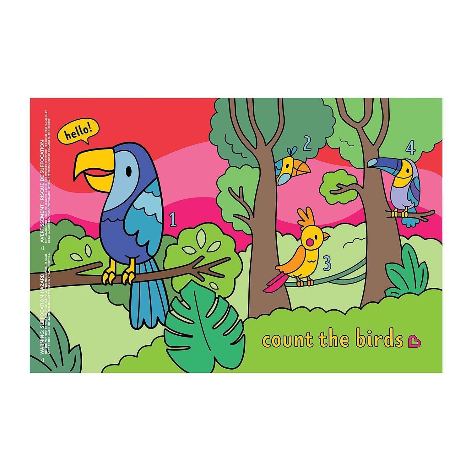 imageMunchkin Story Mat BPA Free Disposable Placemats for Kids 18 Pack 2 Designs