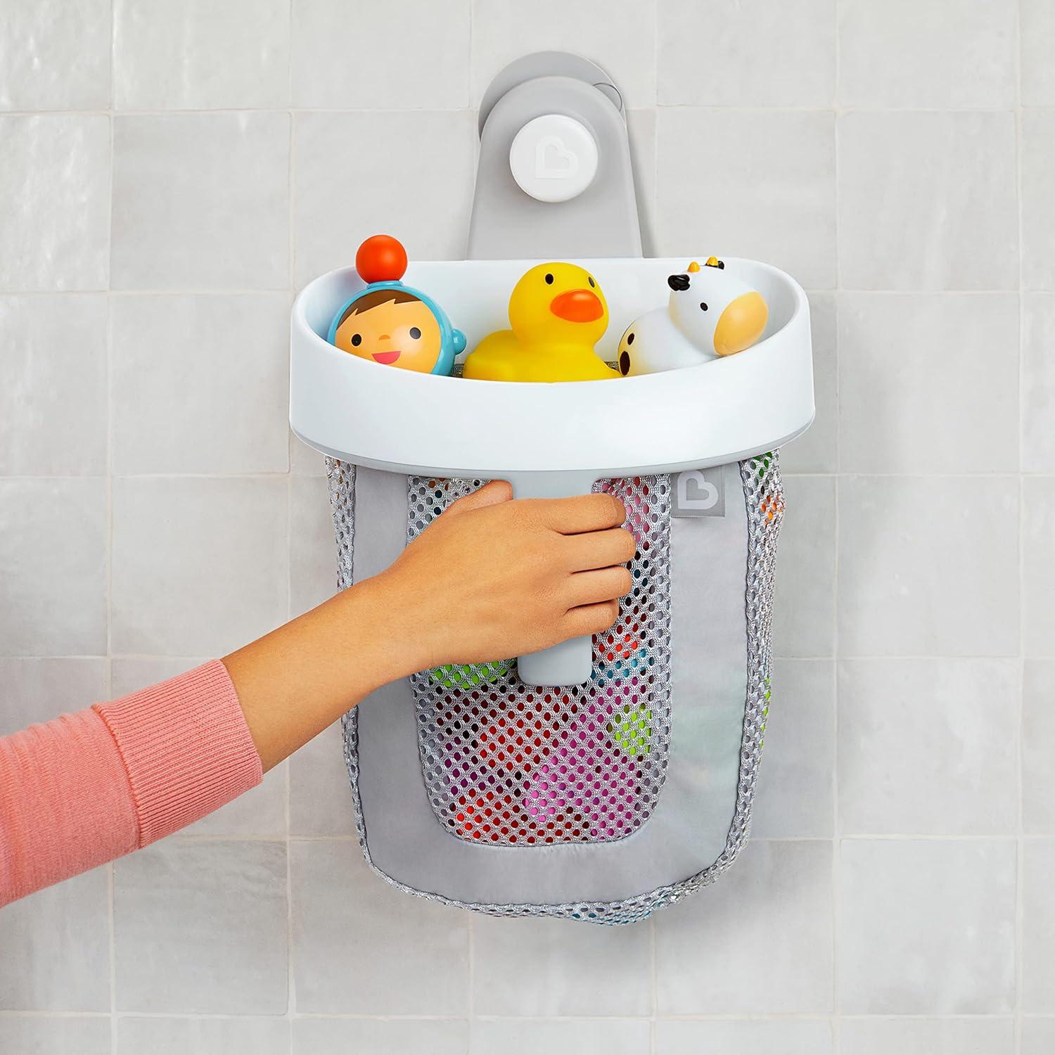imageMunchkin Super Scoop Hanging Bath Toy Storage with Quick Drying Mesh GreyStandard