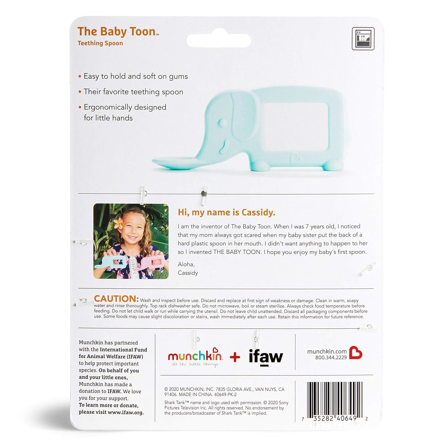 imageMunchkin The Baby Toon Silicone Teether Spoon Alligator As Seen On Shark TankElephant
