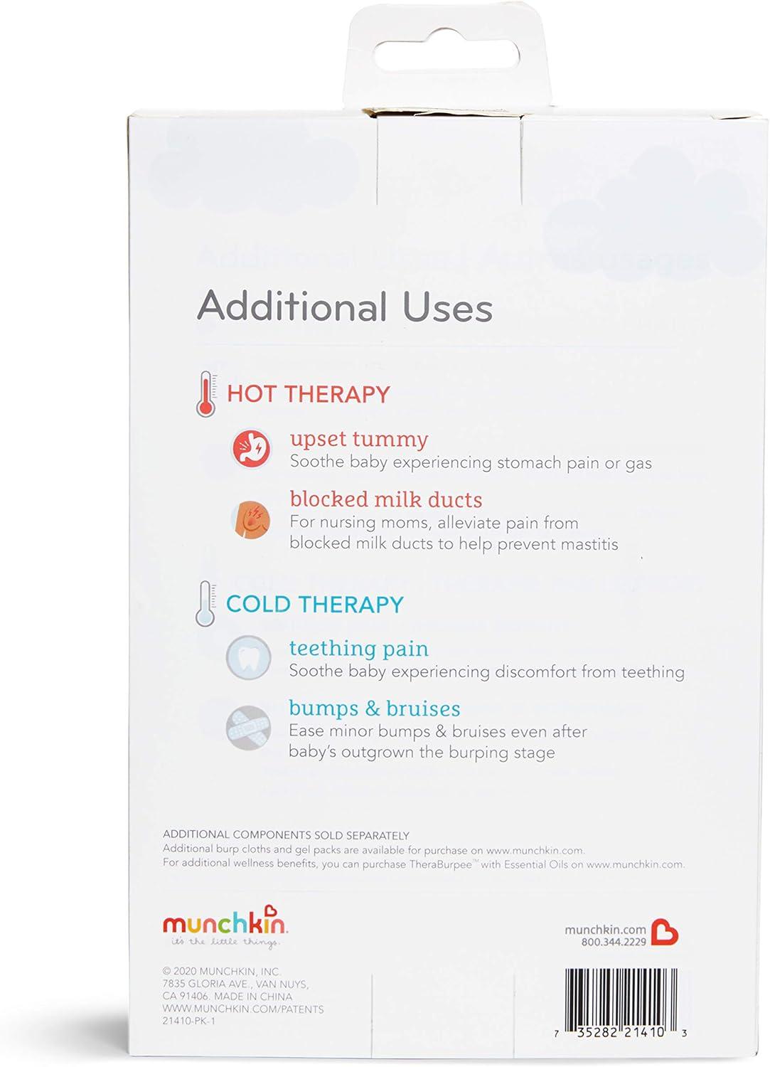 imageMunchkin TheraBurpee Colic ampamp Fever Rescue Kit with Hot ampamp Cold Therapy Burp Cloths4 Piece Set