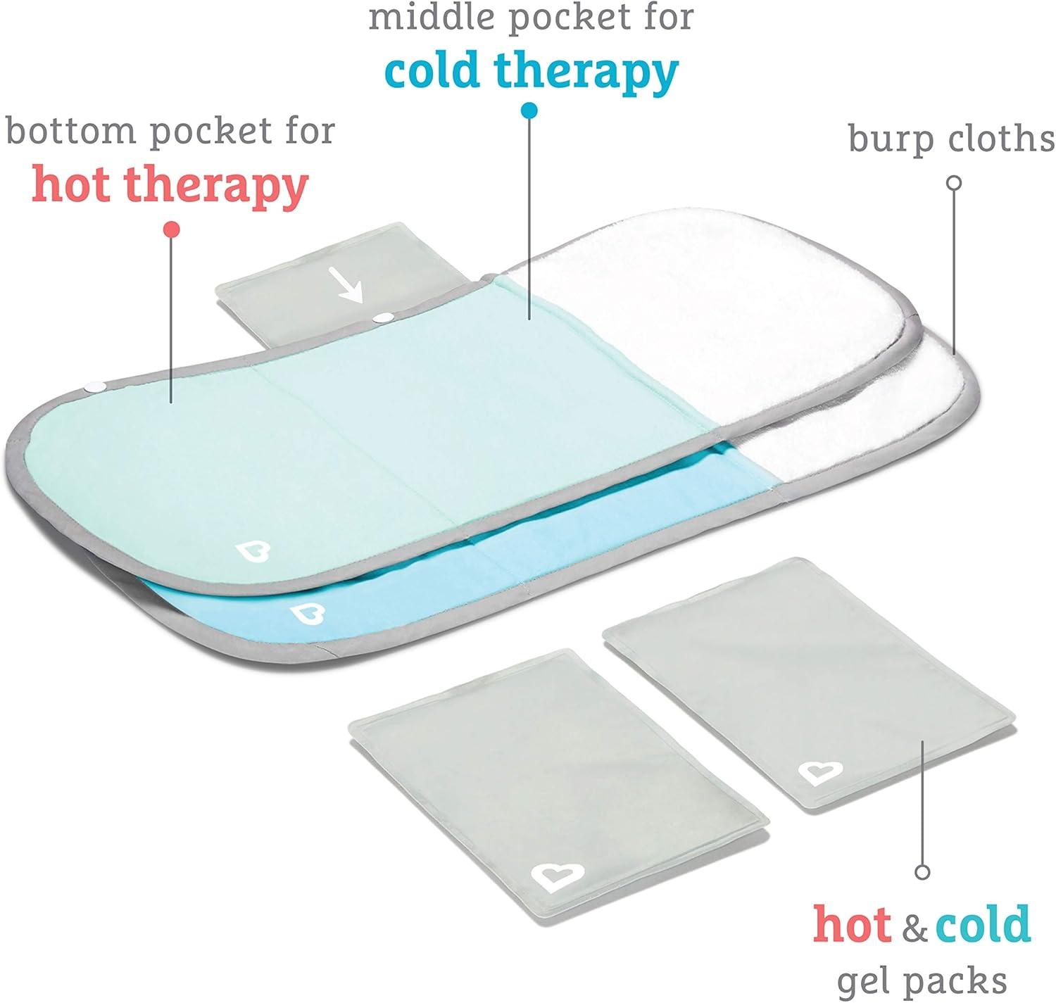 imageMunchkin TheraBurpee Colic ampamp Fever Rescue Kit with Hot ampamp Cold Therapy Burp Cloths4 Piece Set