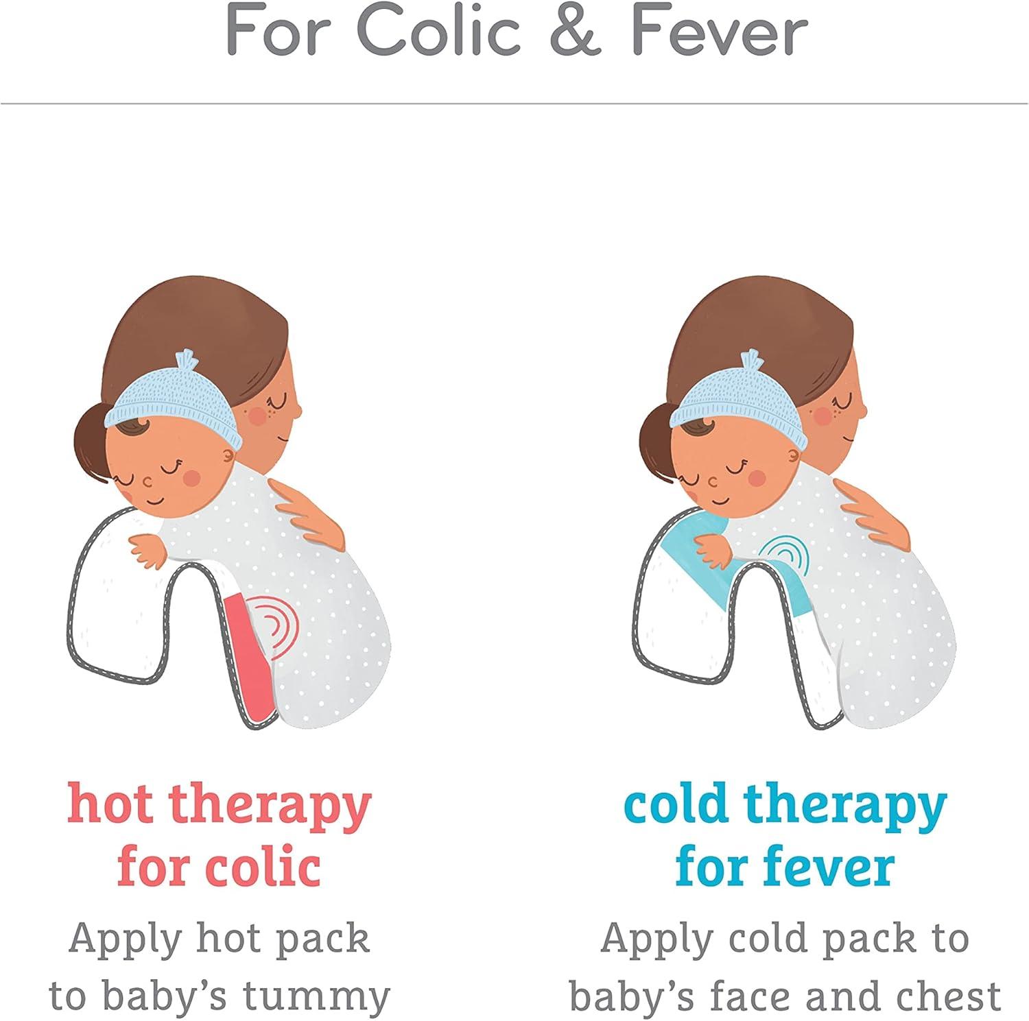 imageMunchkin TheraBurpee Colic ampamp Fever Rescue Kit with Hot ampamp Cold Therapy Burp Cloths8 Piece Set