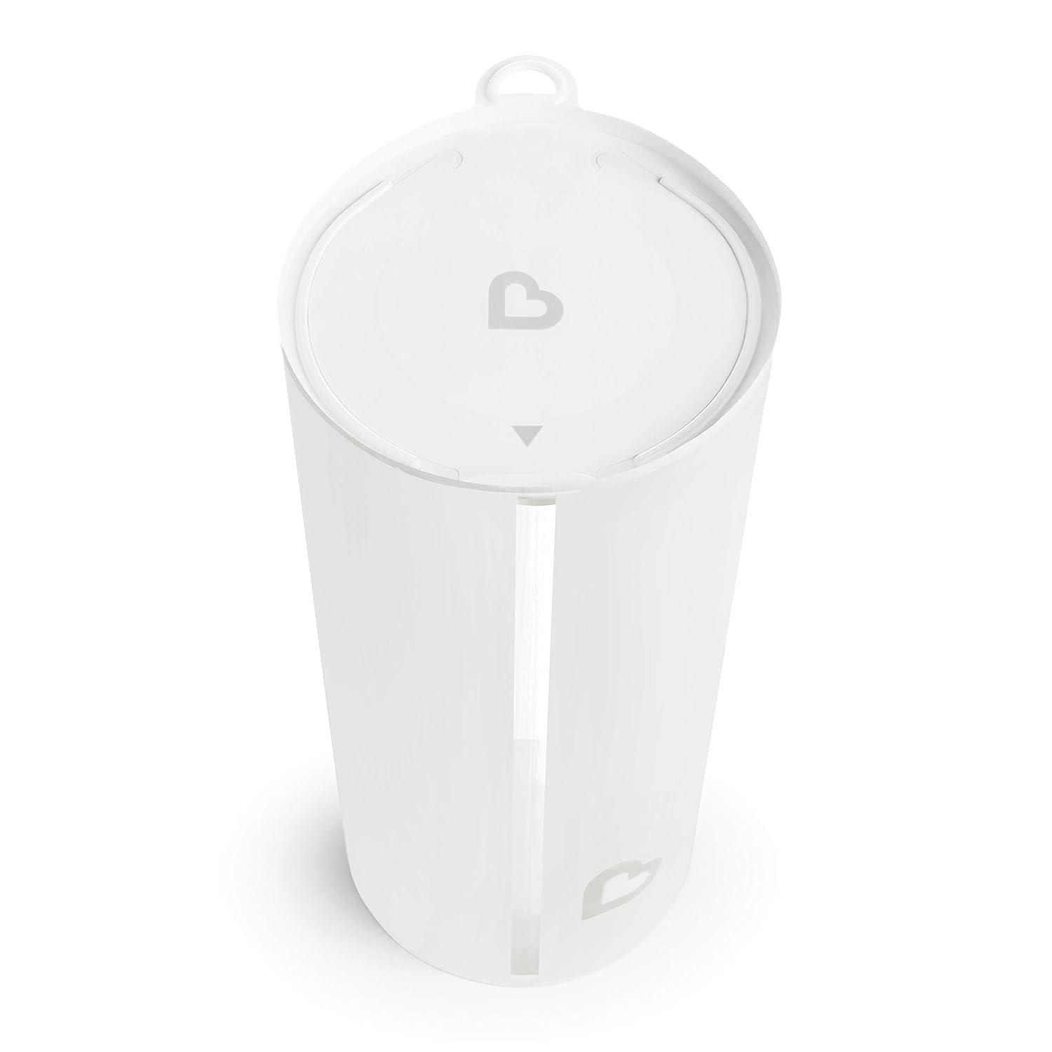 imageMunchkin Toss Portable Disposable Diaper Pail Holds up to 90 Newborn Diapers 3 Pack White5 Count Pack of 1