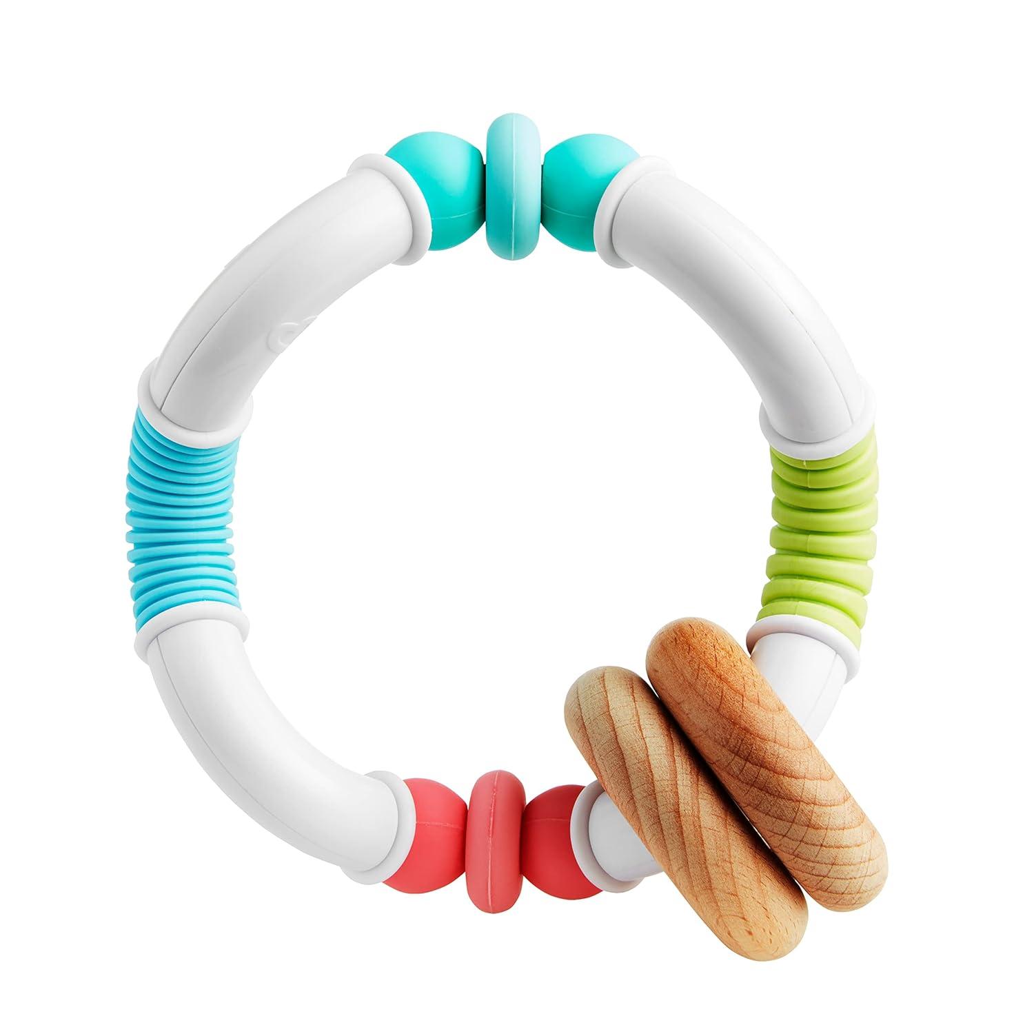imageMunchkin Twisty Figure 8 Baby Teether Toy BPA Free 6 MonthsTeether  Wood Rings