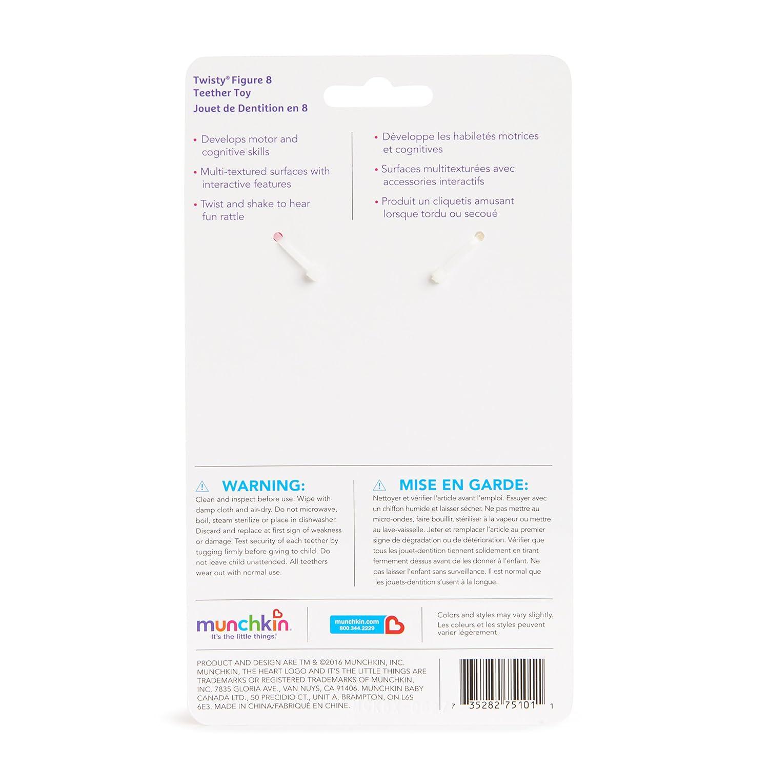imageMunchkin Twisty Figure 8 Baby Teether Toy BPA Free 6 MonthsTeether