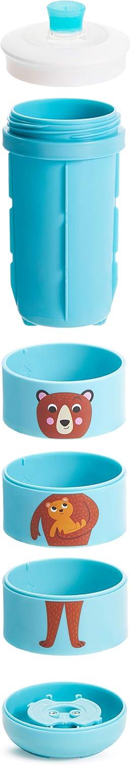 imageMunchkin Twisty Mix ampamp Match Character Sippy Cup 9 Oz BlueBlue Animals