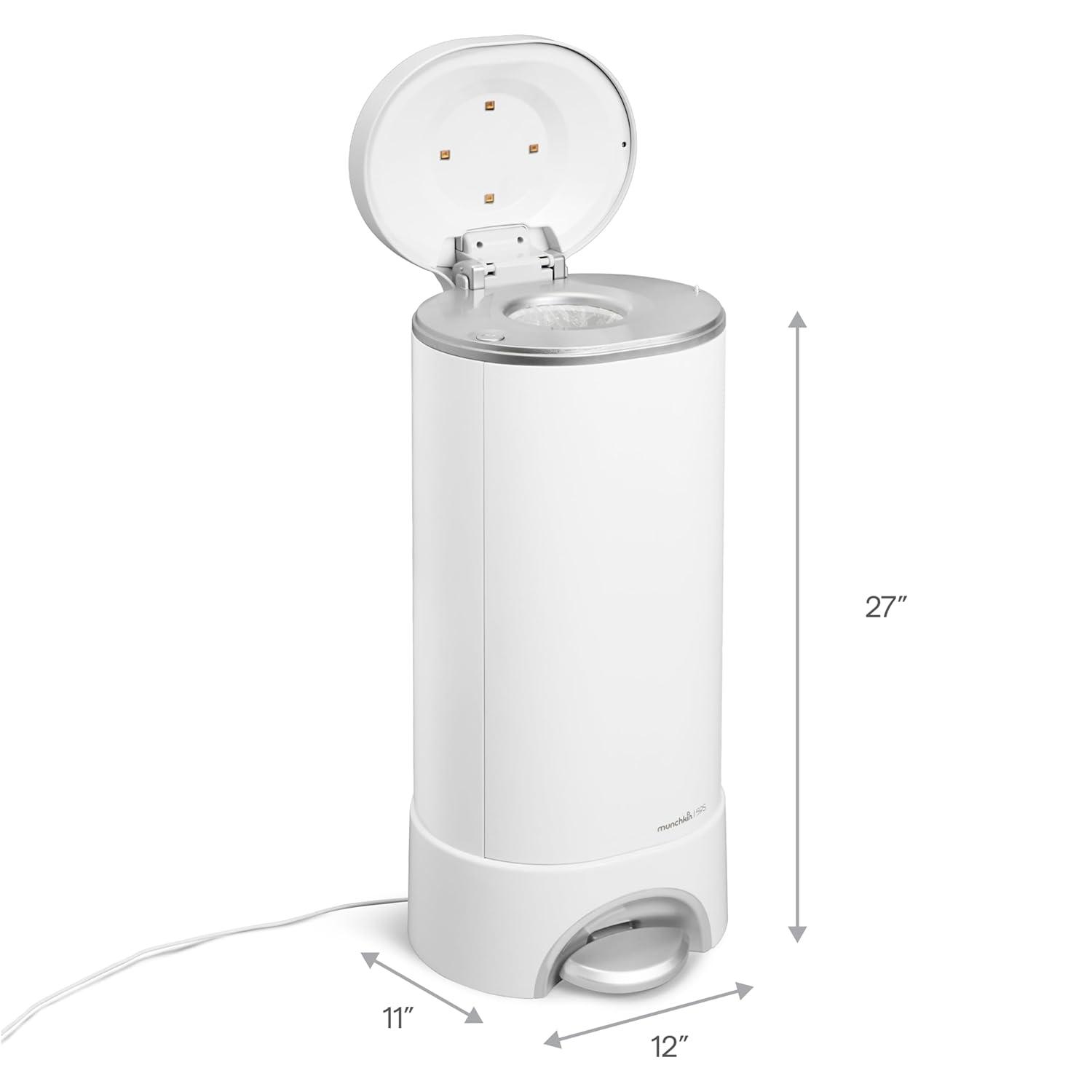 imageMunchkin UV Diaper Pail 1 in Odor Control Includes 1 UV Snap Seal ampamp Toss Bag and 1 UV Refill RingUV Diaper Pail
