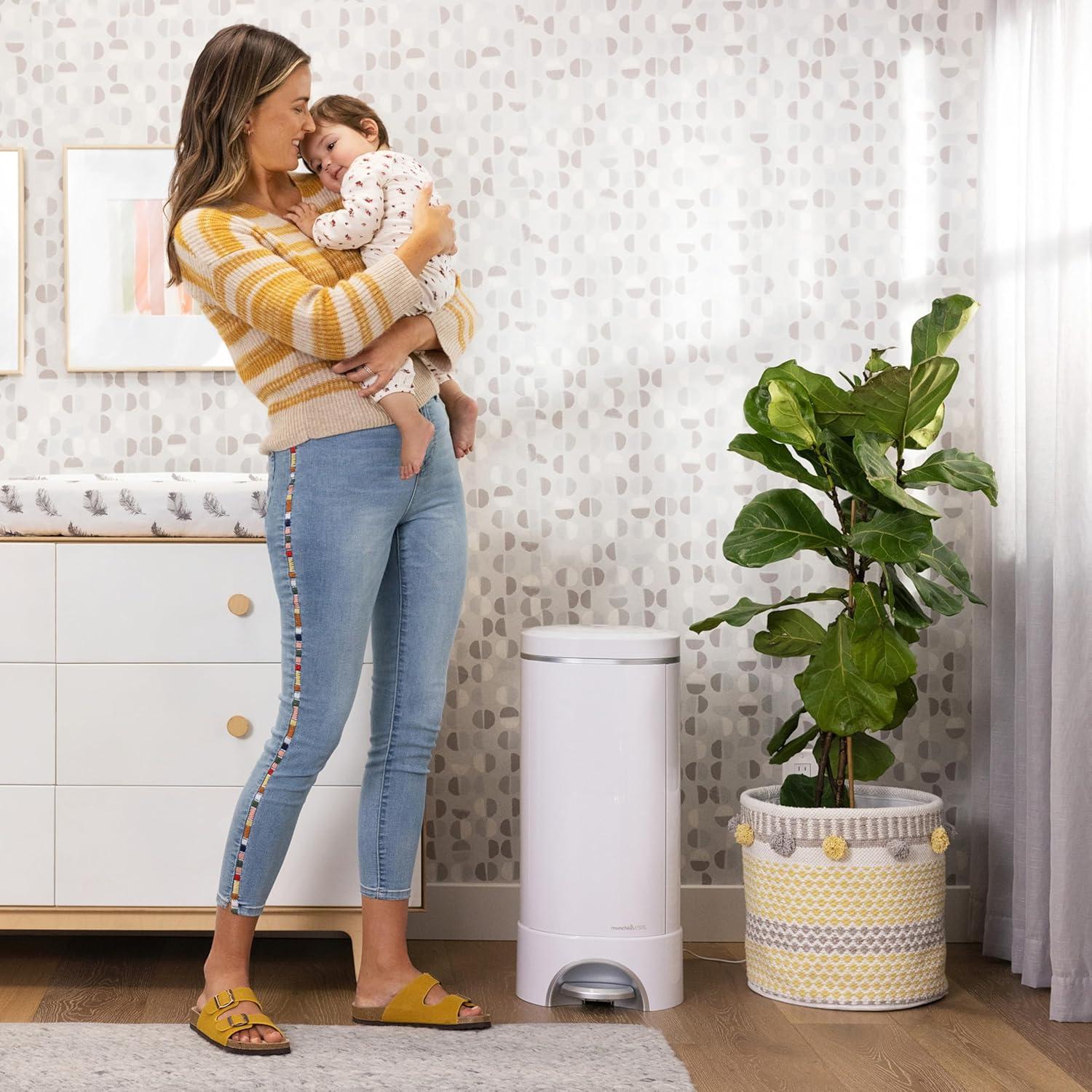 imageMunchkin UV Diaper Pail 1 in Odor Control Includes 1 UV Snap Seal ampamp Toss Bag and 1 UV Refill RingUV Diaper Pail