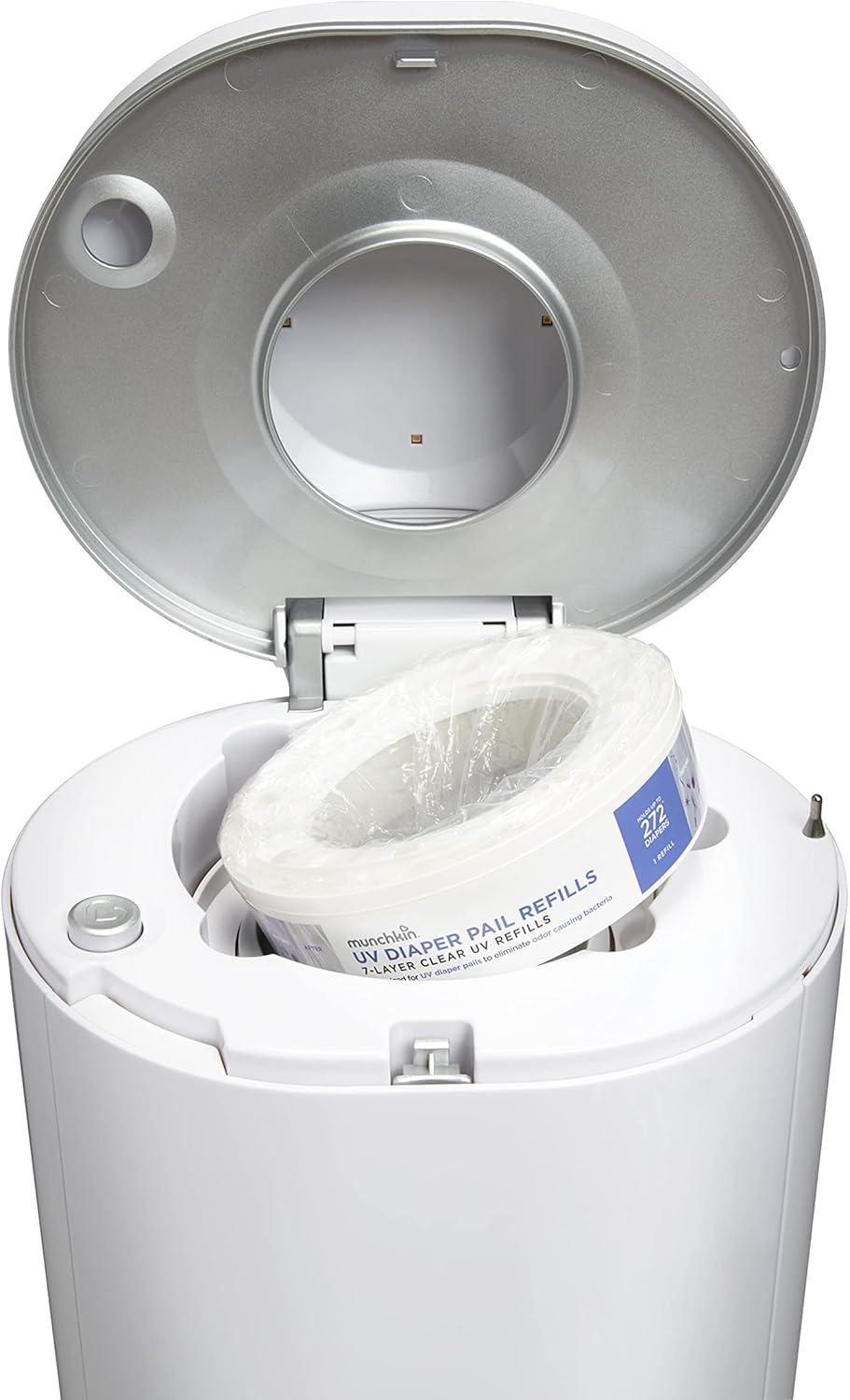 imageMunchkin UV Diaper Pail Refill Rings Holds up to 544 Newborn Diapers 2 Pack272 Count Pack of 2