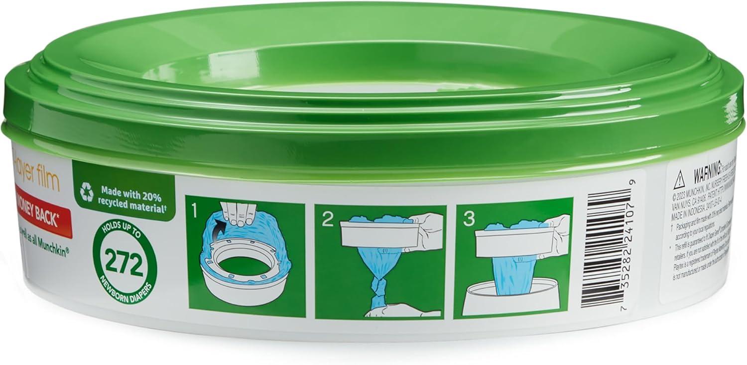 imageNursery Fresh Refill Rings for Diaper Genie and Munchkin Diaper Pails Holds up to 1088 Newborn Diapers 4 Pack1 Count Pack of 4