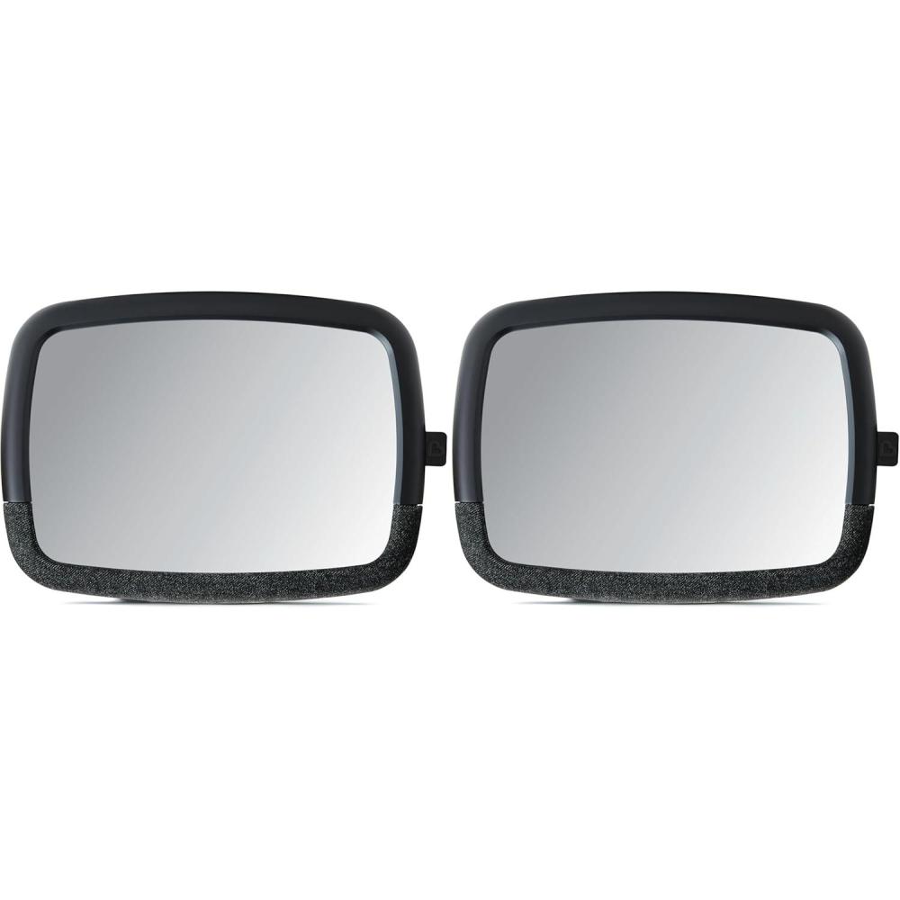 imageMunchkin Baby Car Mirror for Rear Facing Car Seats Pivot 360 Baby inSight Adjustable Auto Mirror Black1125x8 Inch Pack of 2