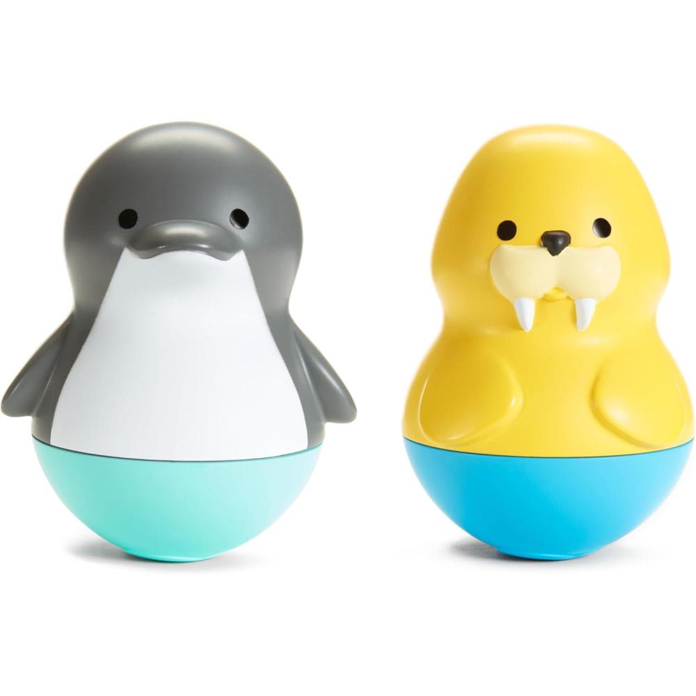 imageMunchkin Bath Bobbers Mold Free Baby and Toddler Bath Toy 6 Months Polar BearPenguin2 Pack
