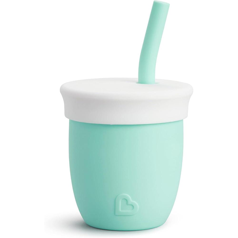 imageMunchkin Cest Silicone Open Training Cup with Straw for Babies and Toddlers 6 Months 4 Ounce MintMint