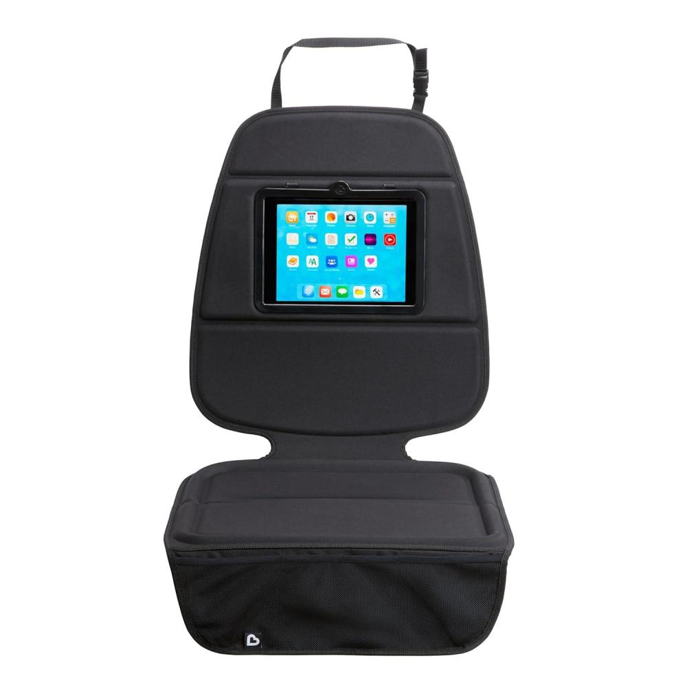 imageMunchkin Child Car Seat Protector Elite Seat Guardian with Grime Guard Fabric Dark GreySeat Protector with Tablet Holder