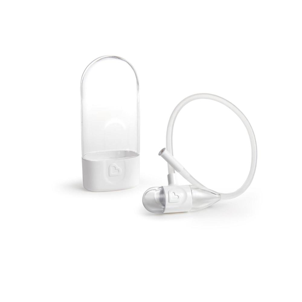 imageMunchkin ClearNose Baby Nasal Aspirator  No Filters Needed Gentle Nose Sucker for Baby Snot ClearWhite5 Piece Set Pack of 1
